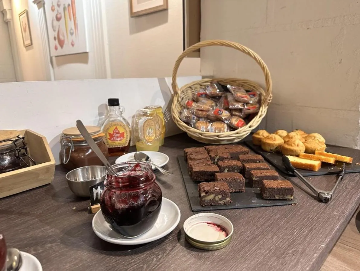 Buffet breakfast in Logis hotel Noemys Gradignan