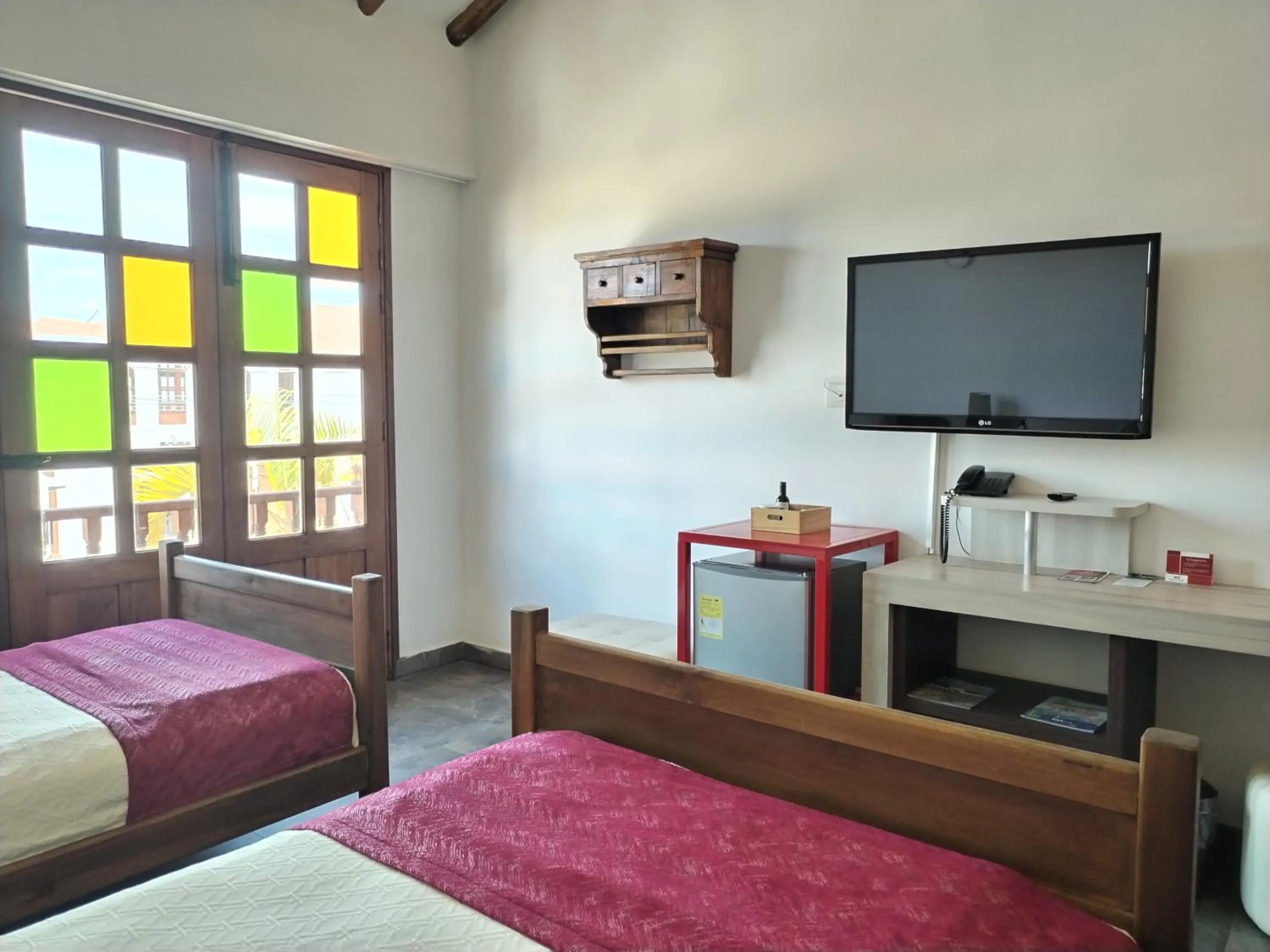 Decorative detail, Bed in Hotel Capitan Ricaurte