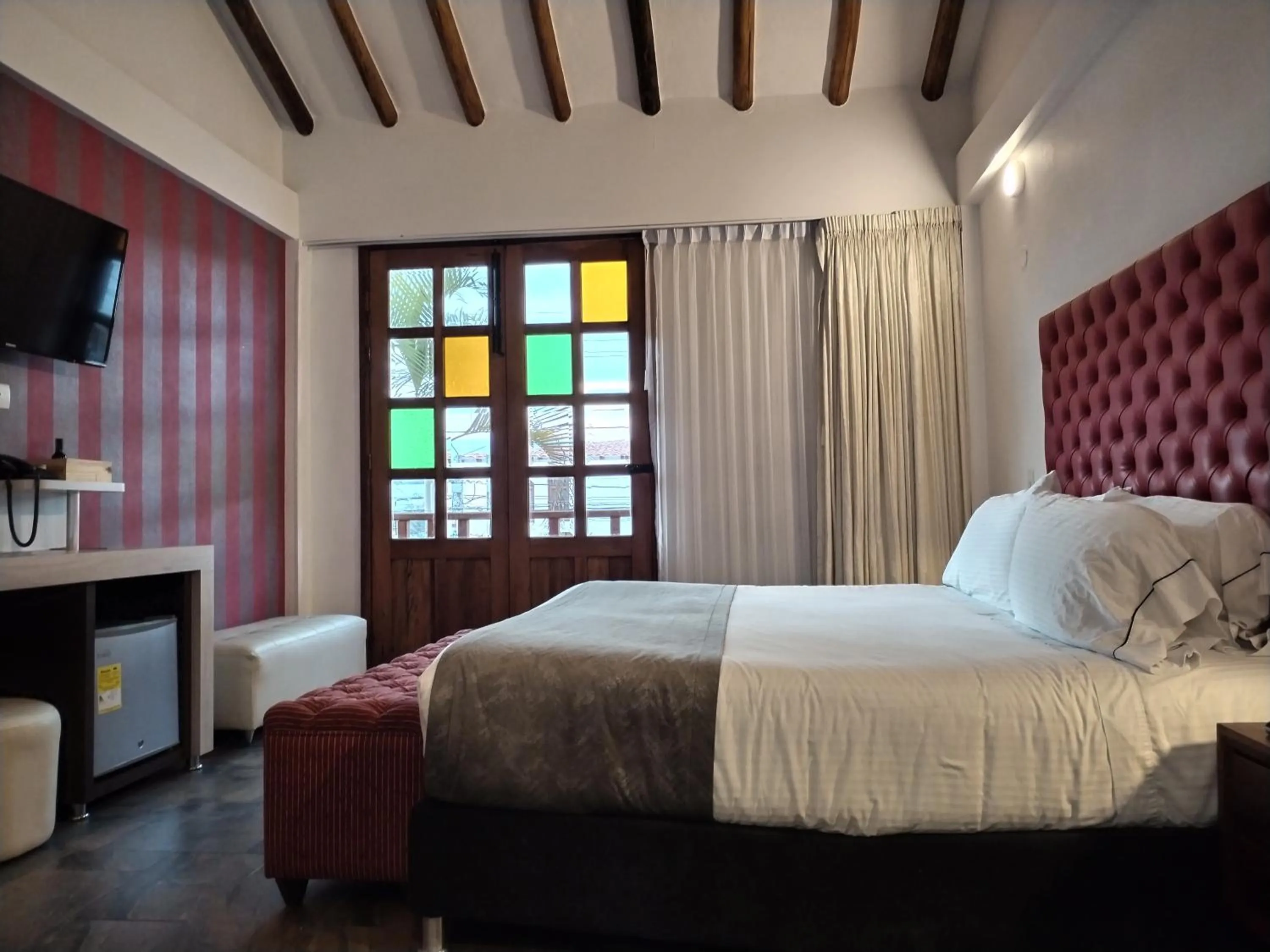 Decorative detail, Bed in Hotel Capitan Ricaurte