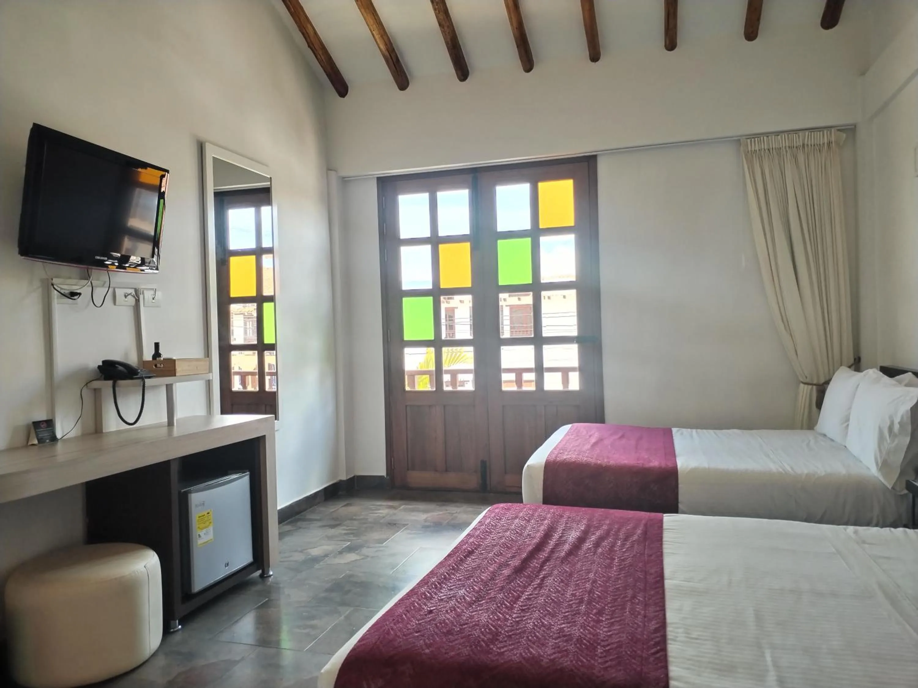 Decorative detail, Bed in Hotel Capitan Ricaurte