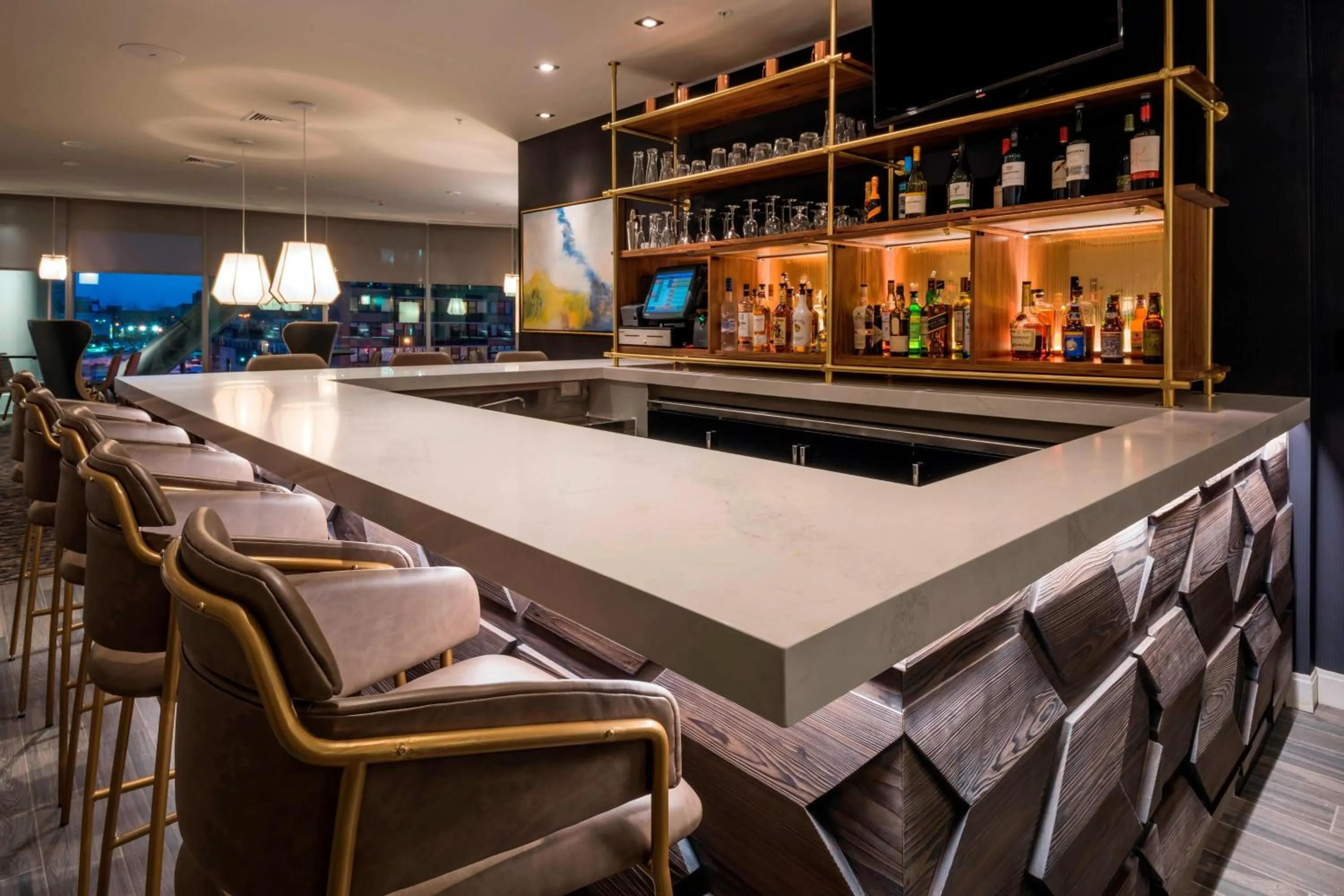 Lounge or bar in Residence Inn by Marriott Jersey City