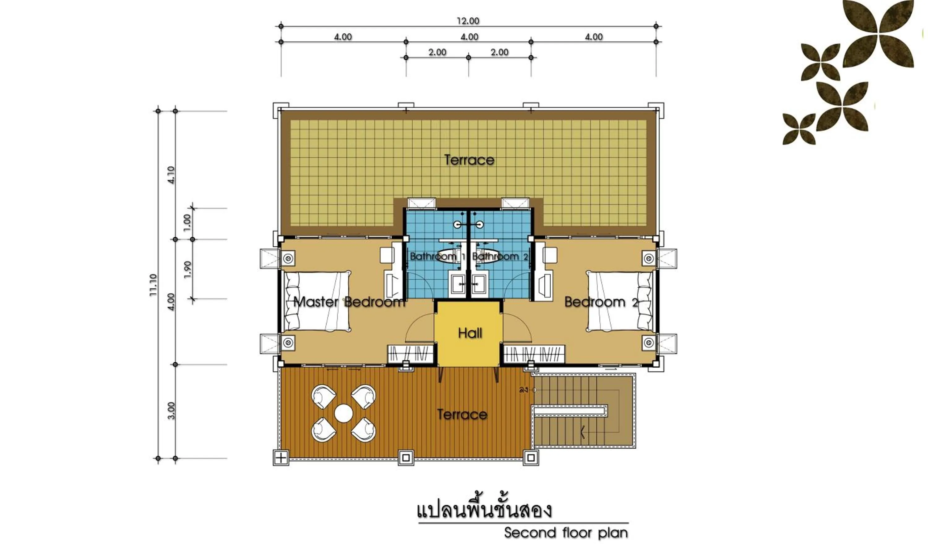Floor plan in The Best Ao Nang Villas