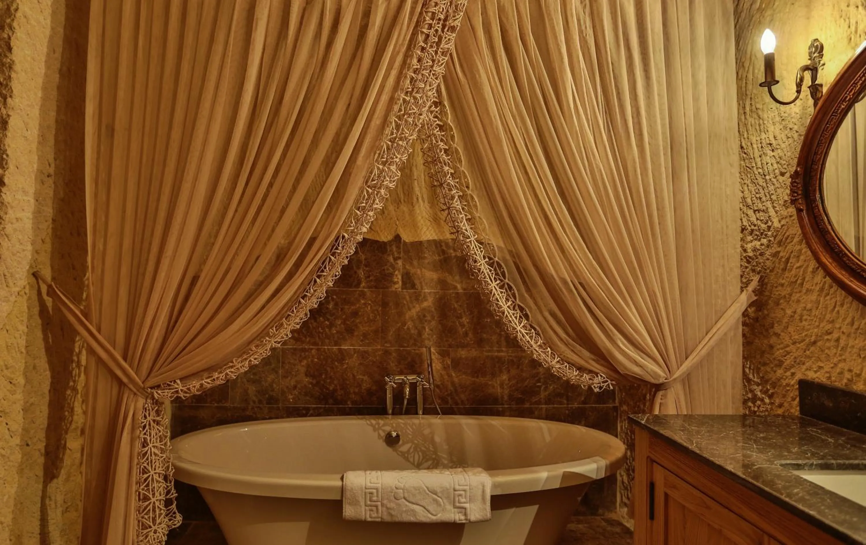 Bathroom in Acropolis Cave Suite