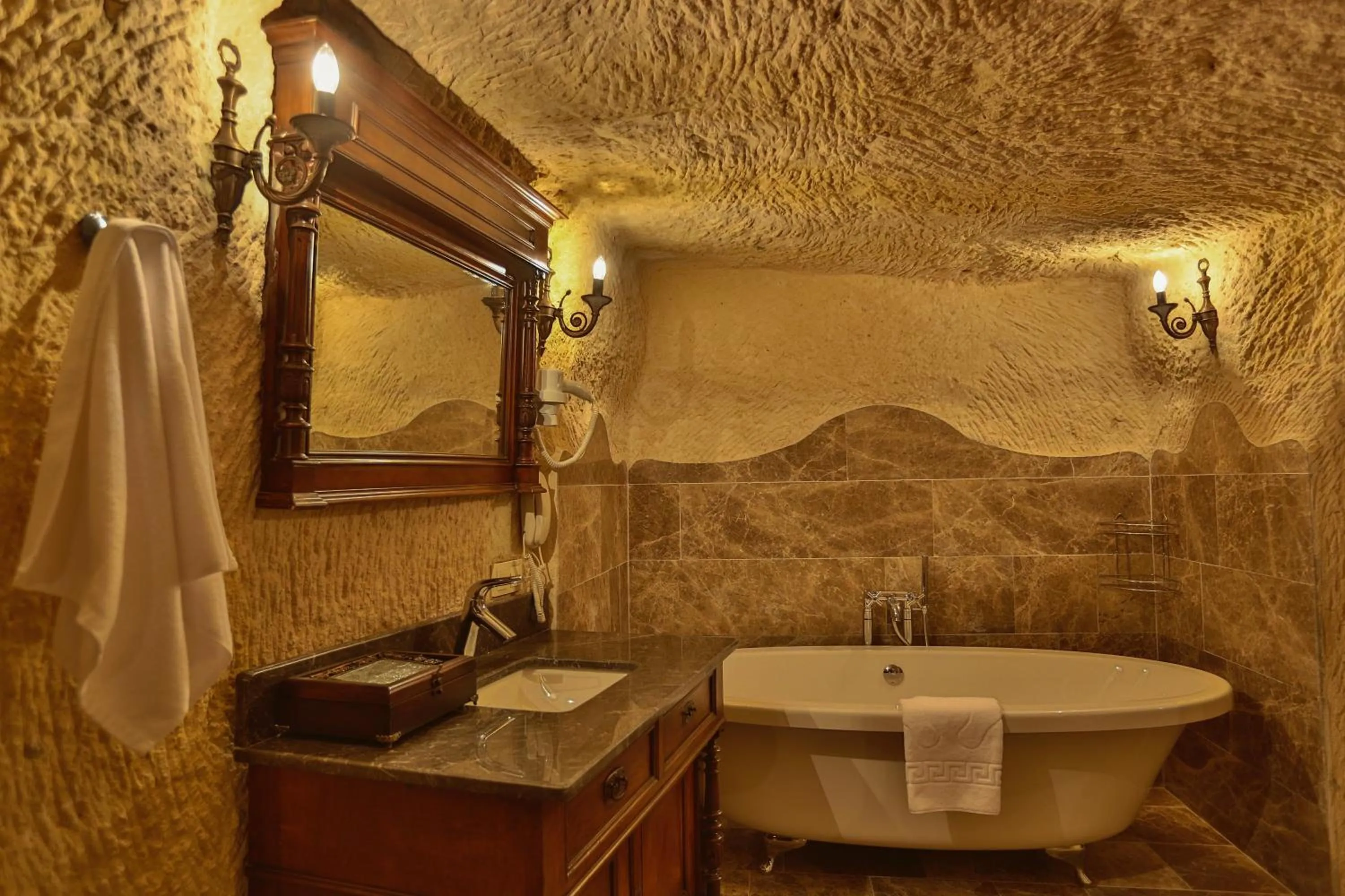 Bathroom in Acropolis Cave Suite