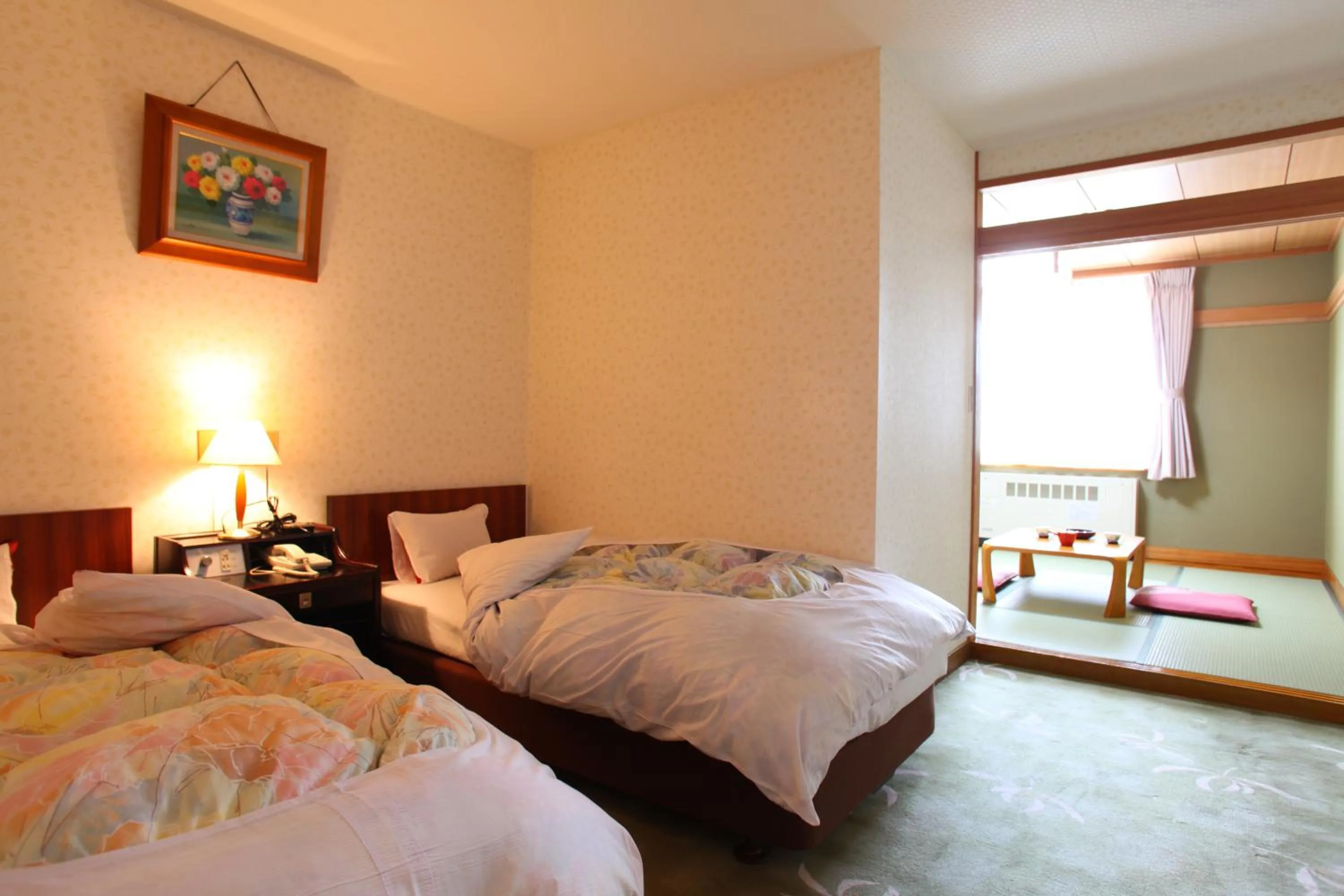 Bed in Shiga No Yu Hotel