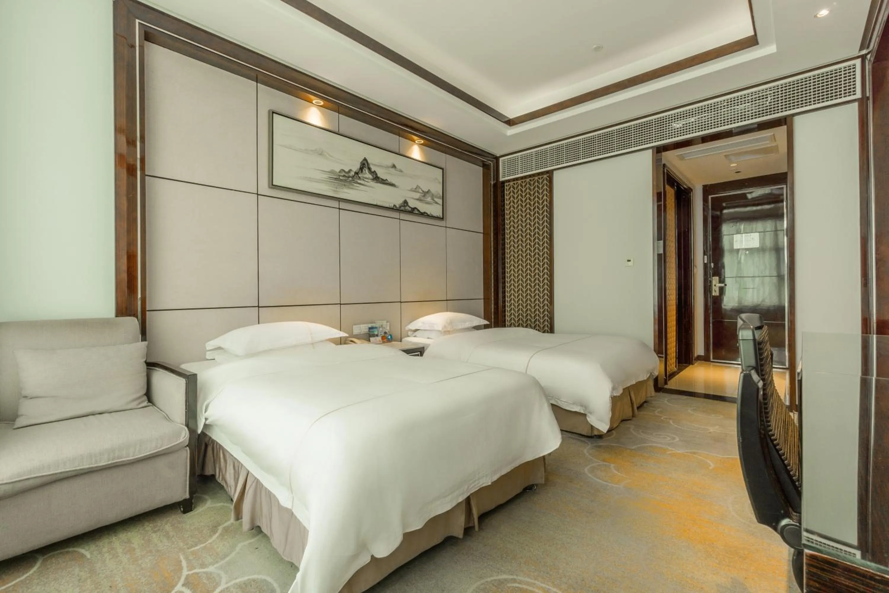 Photo of the whole room, Bed in Jin-Tai Holiday Hotel