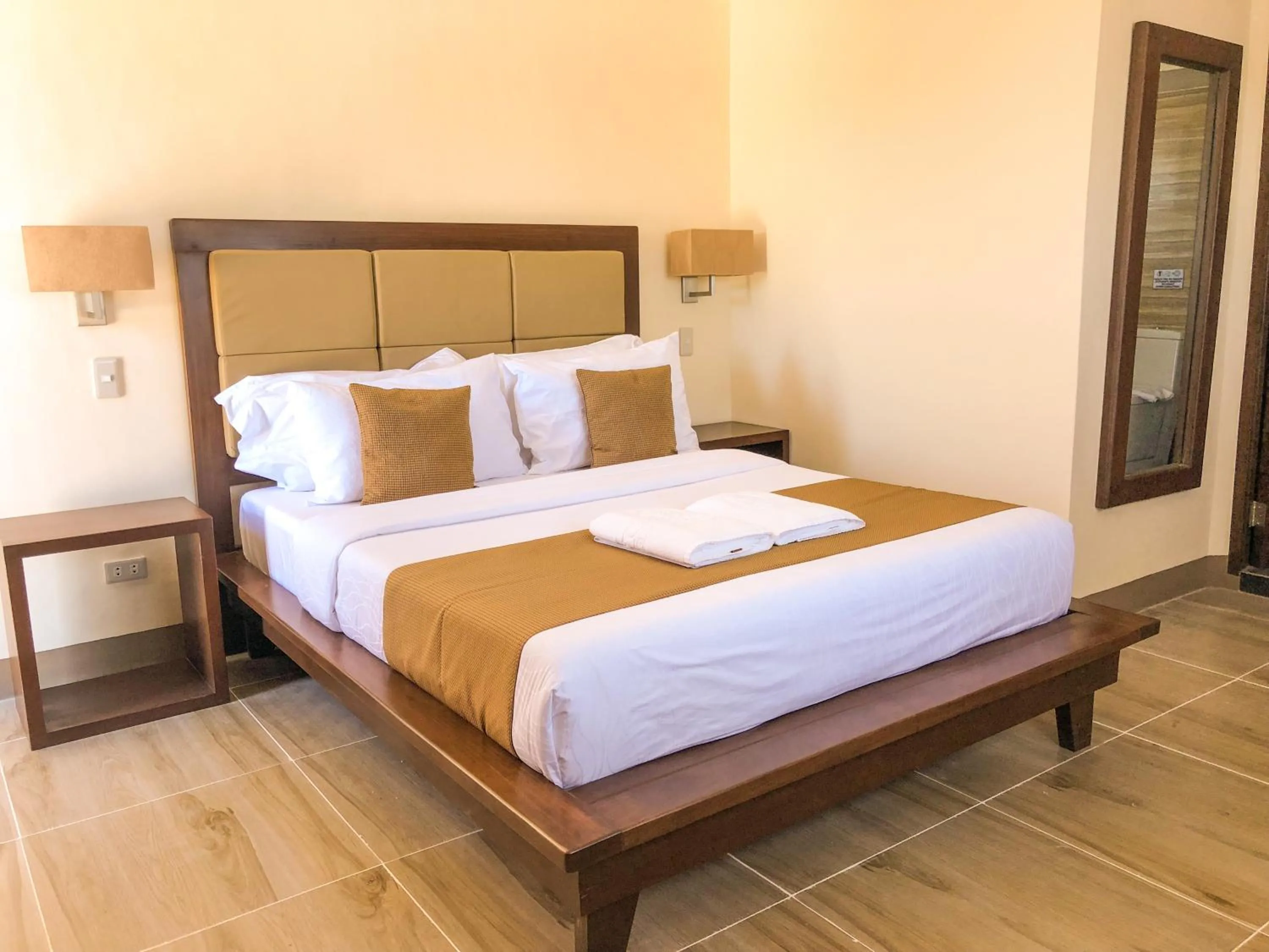 Bed in The Piccolo Hotel of Boracay