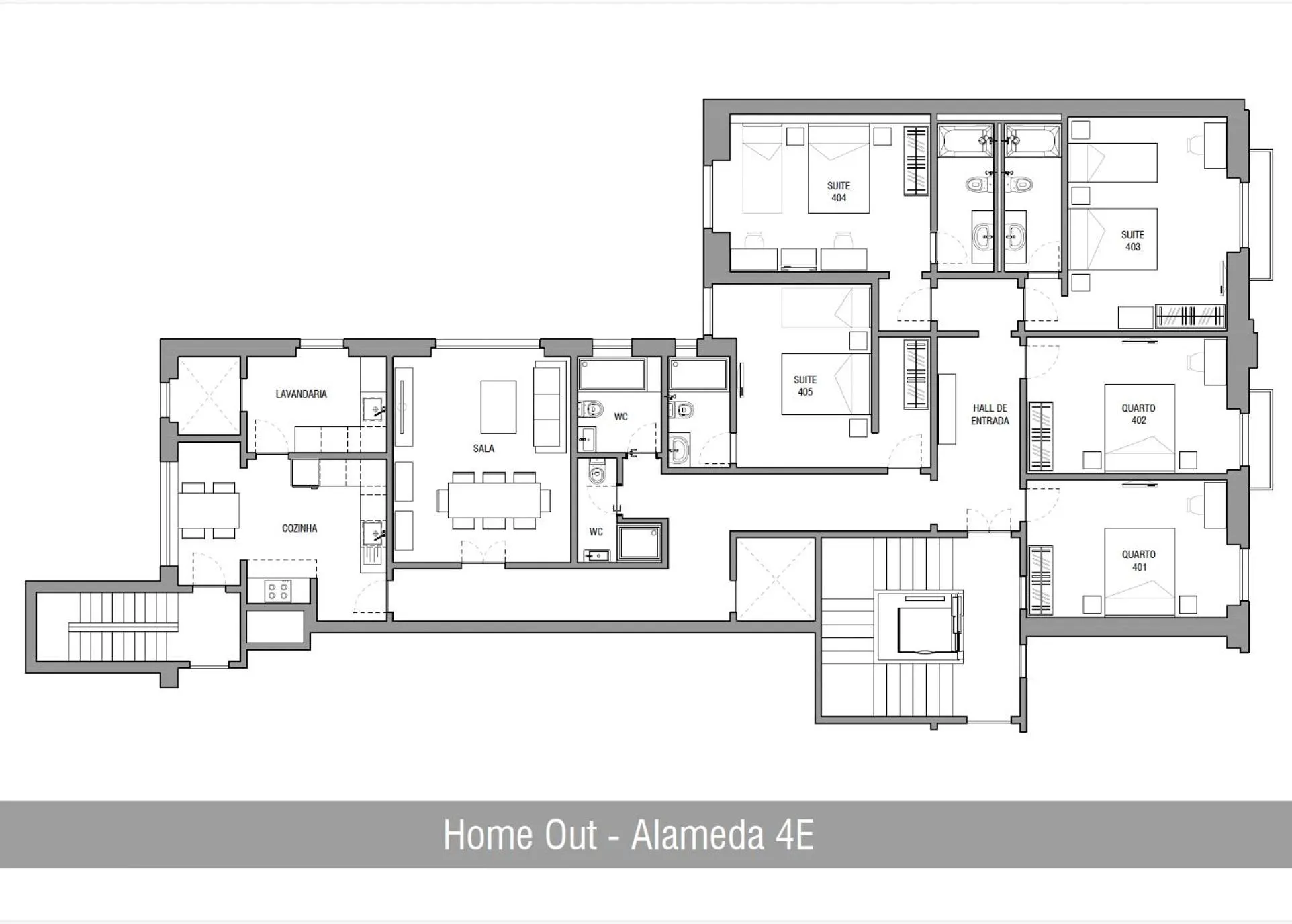 Floor plan in Home Out Rooms & Apartments