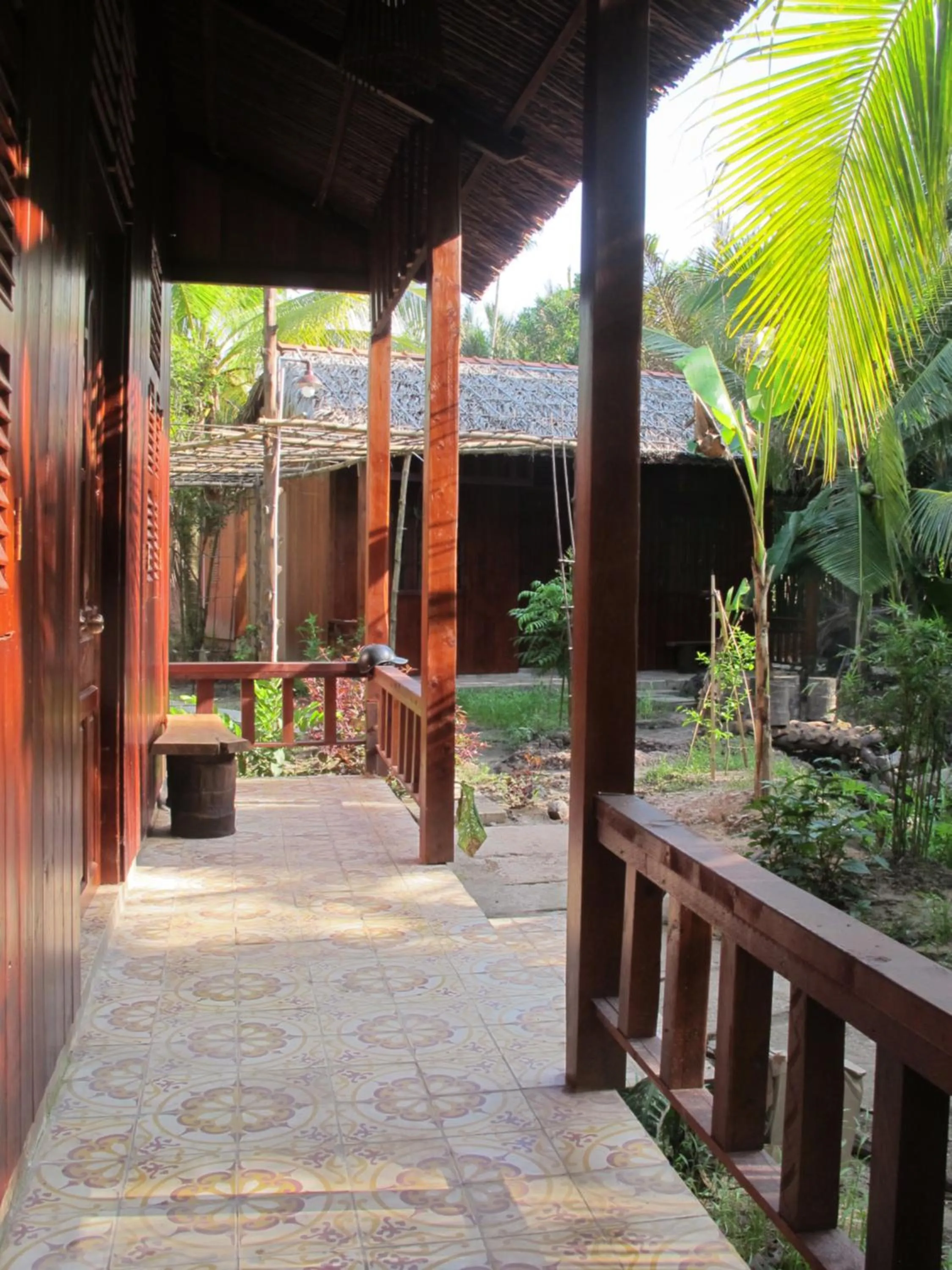 Patio in Ben Tre Farm Stay