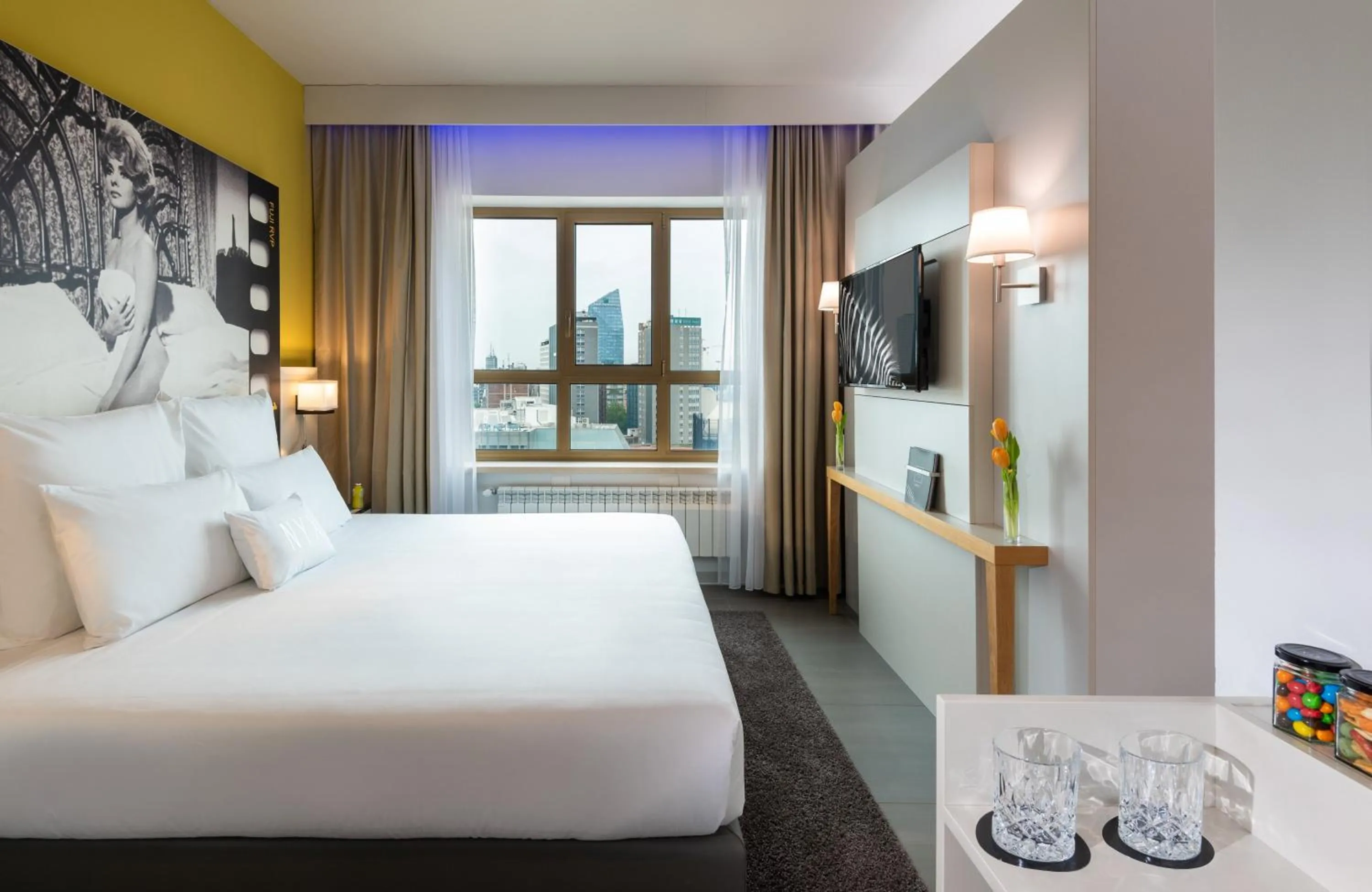 Bedroom, Bed in NYX Hotel Milan by Leonardo Hotels