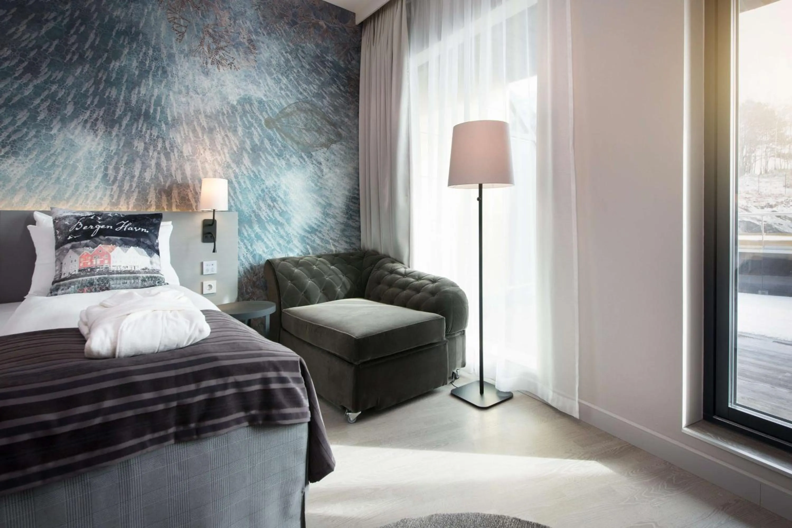 Bedroom, Bed in Scandic Flesland Airport