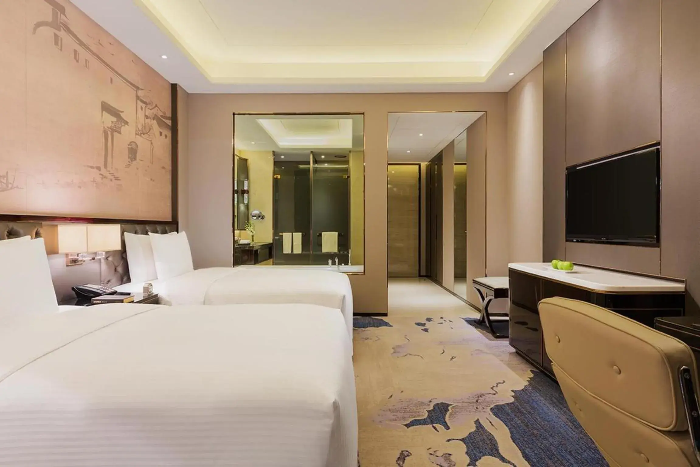 Superior Twin Room in Wanda Realm Jinhua Superior Twin Room in Wanda Realm Jinhua