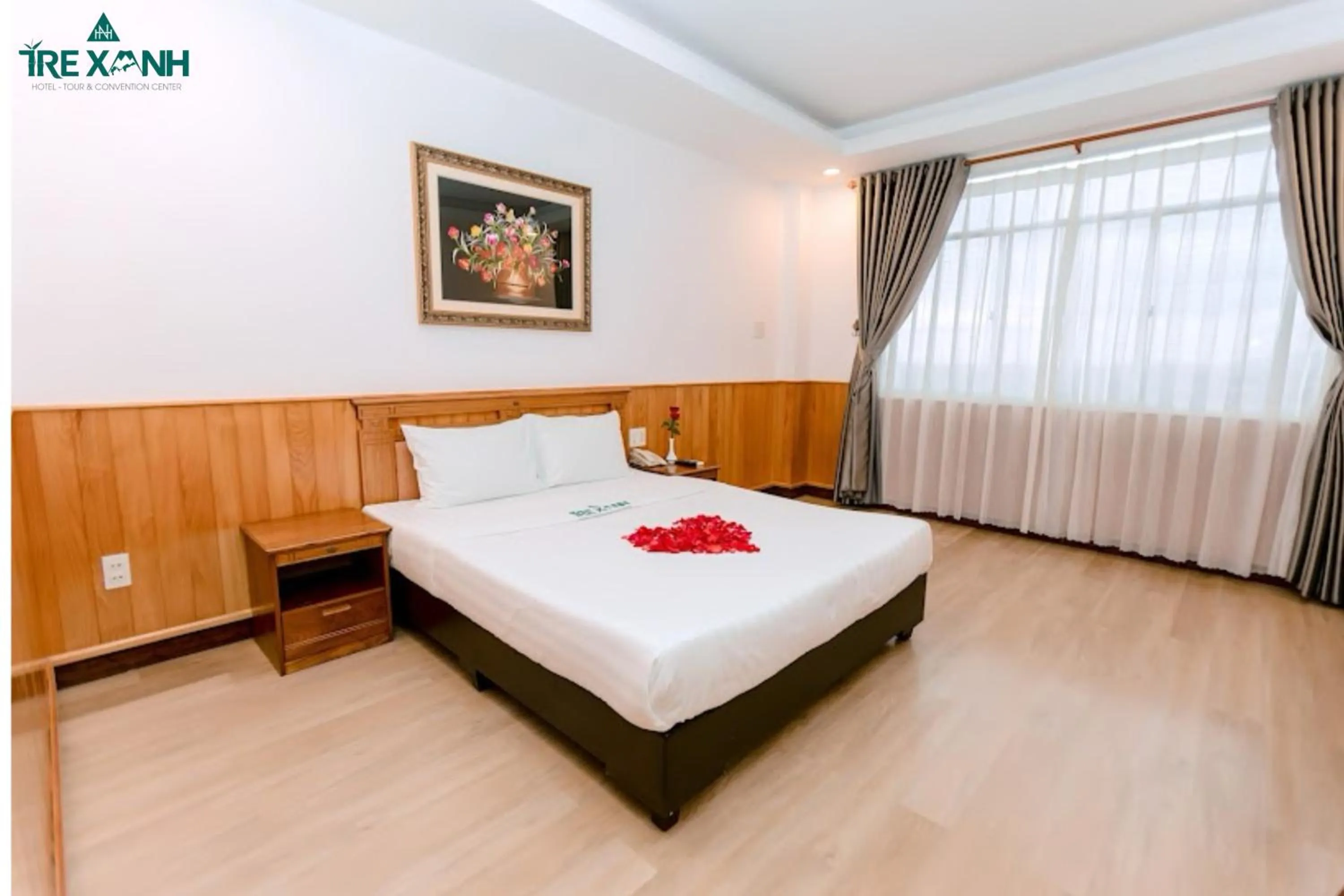 Bed in Tre Xanh Hotel