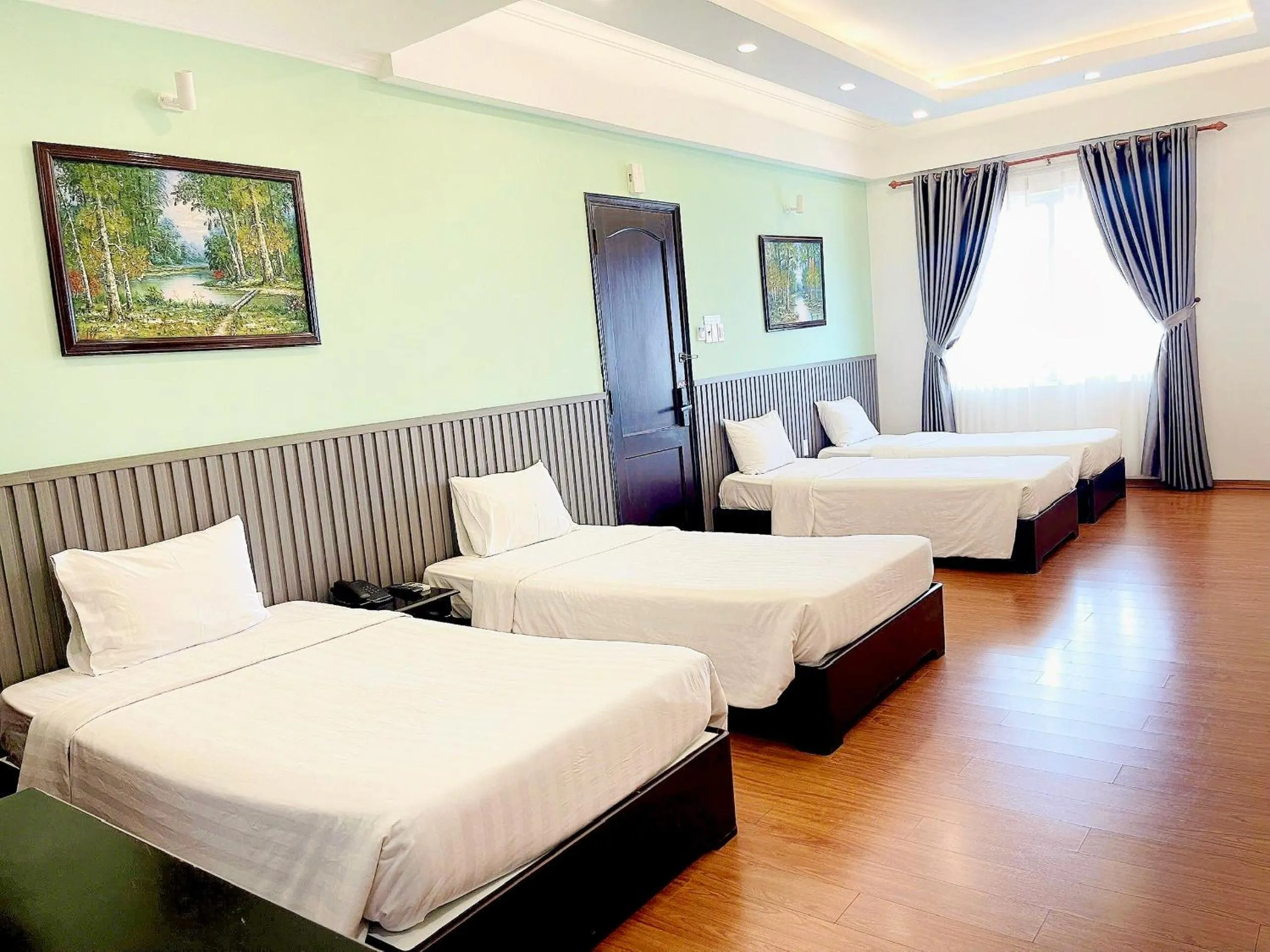 Bed in Tre Xanh Hotel