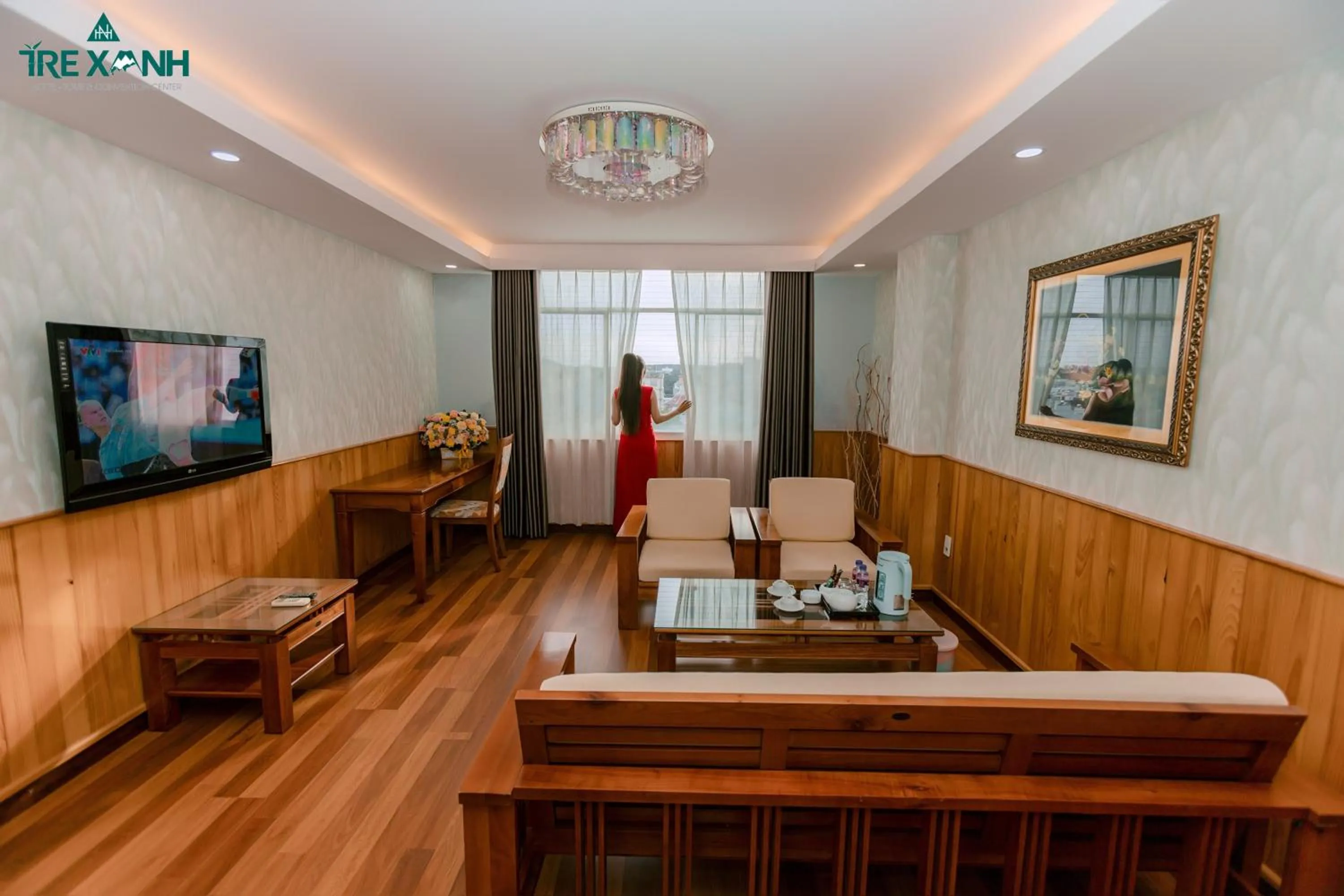 Communal lounge/ TV room in Tre Xanh Hotel
