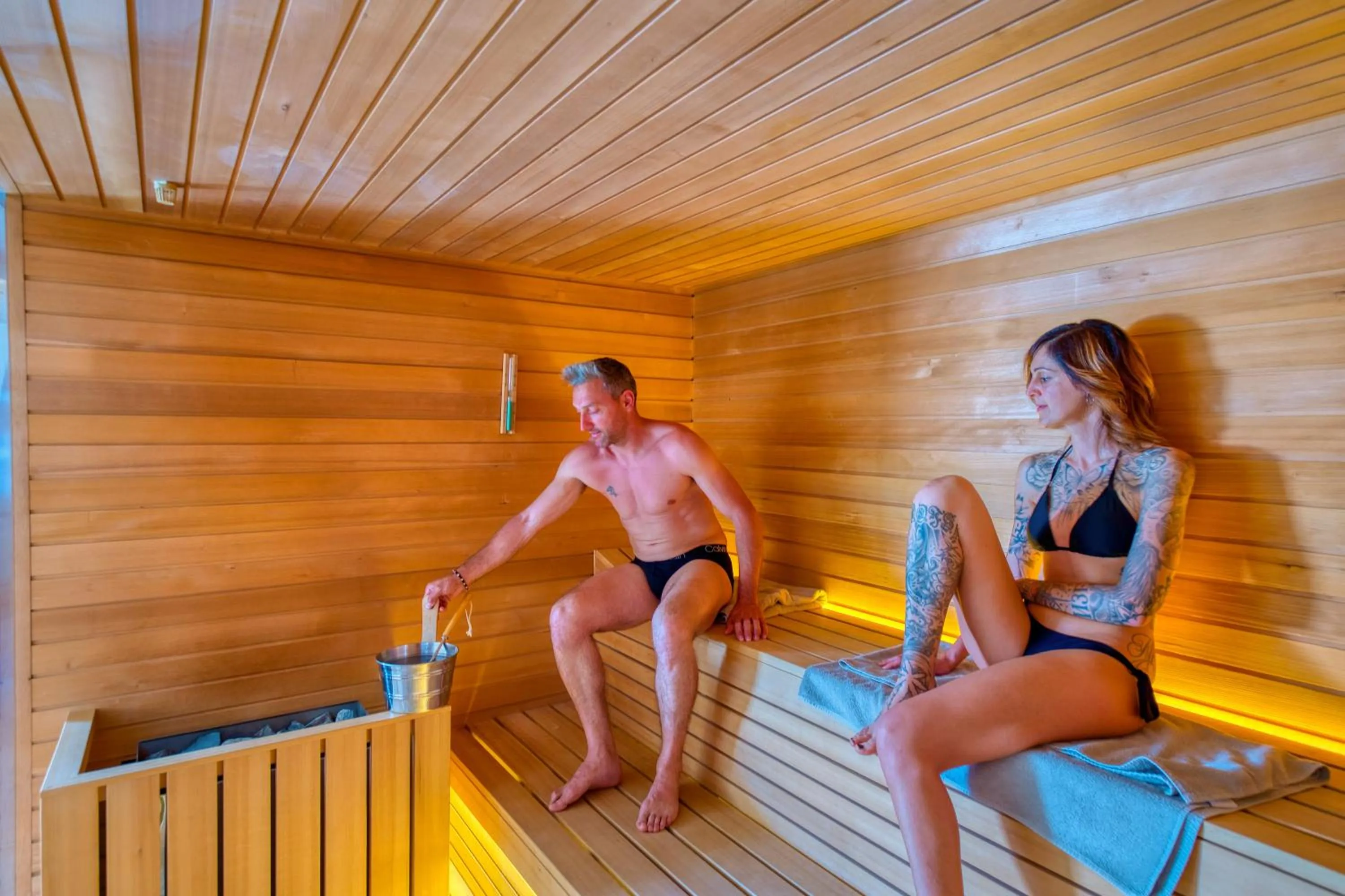 Sauna in Boutique Hotel Bramante & SPA