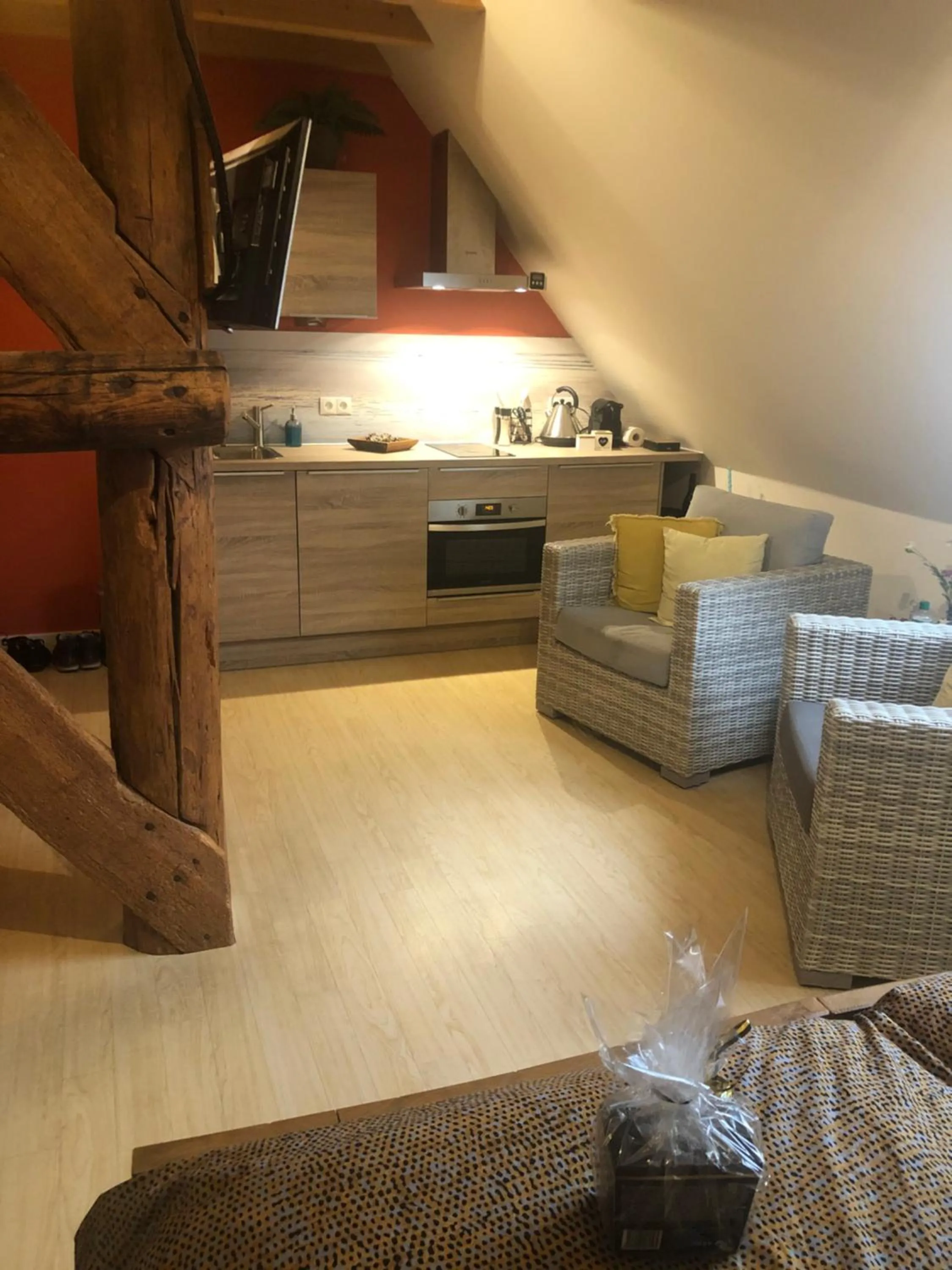 Kitchen or kitchenette in B&B Idylle aan Zee incl 2 Wellnessstudios