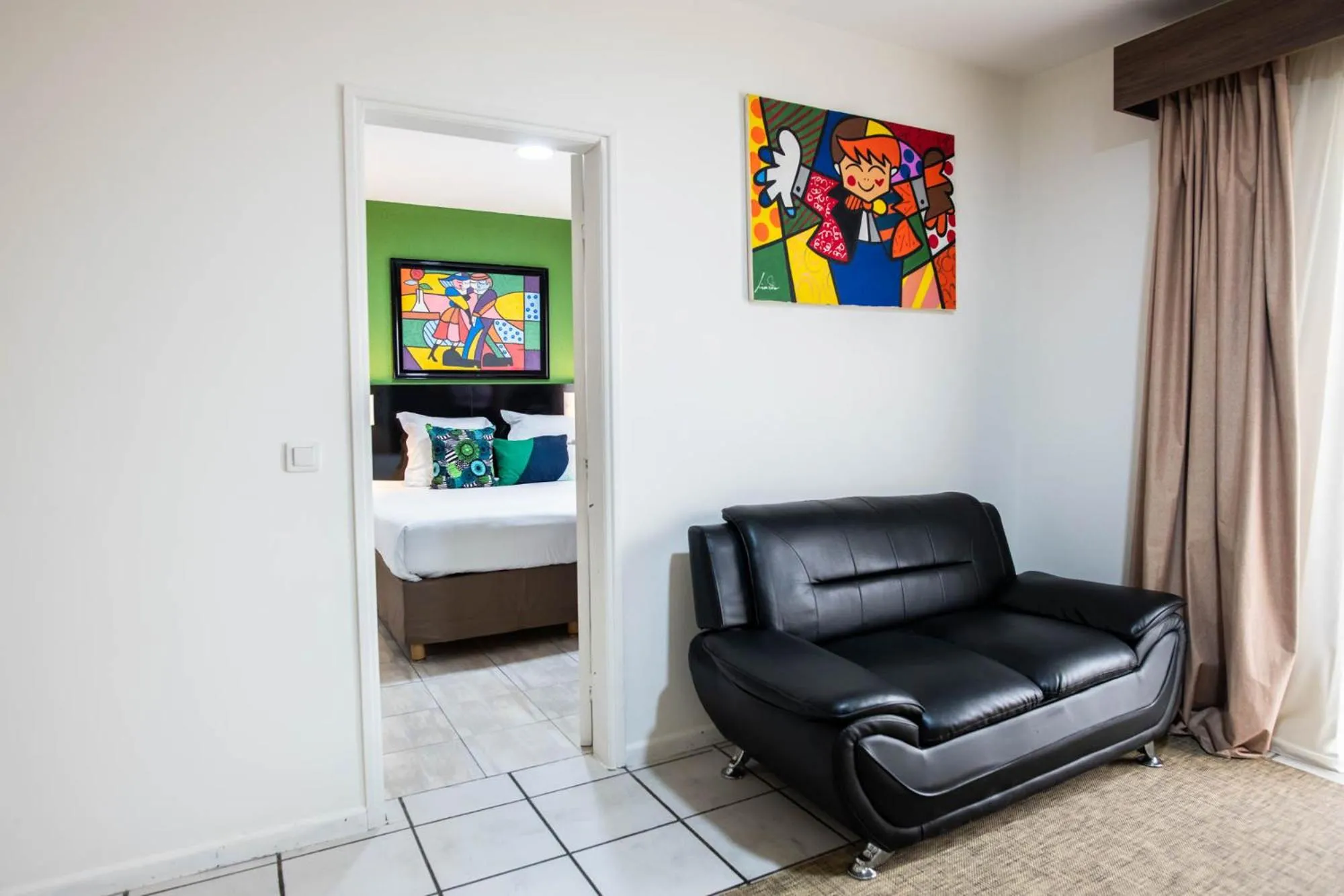 Seating area, Bed in Ibis Styles Cayenne Centre Amazonia