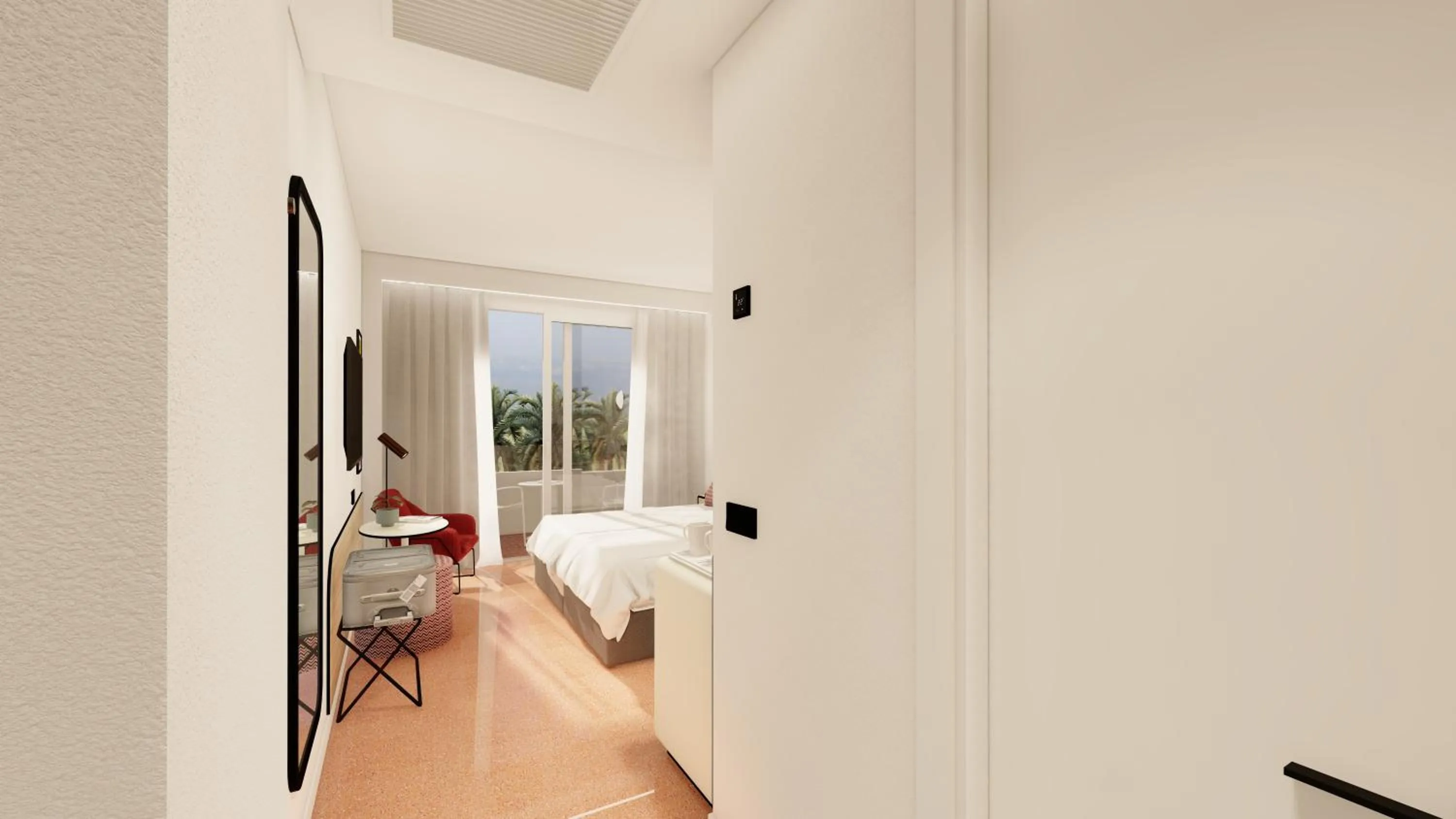 Seating area, Bed in Hotel Foners