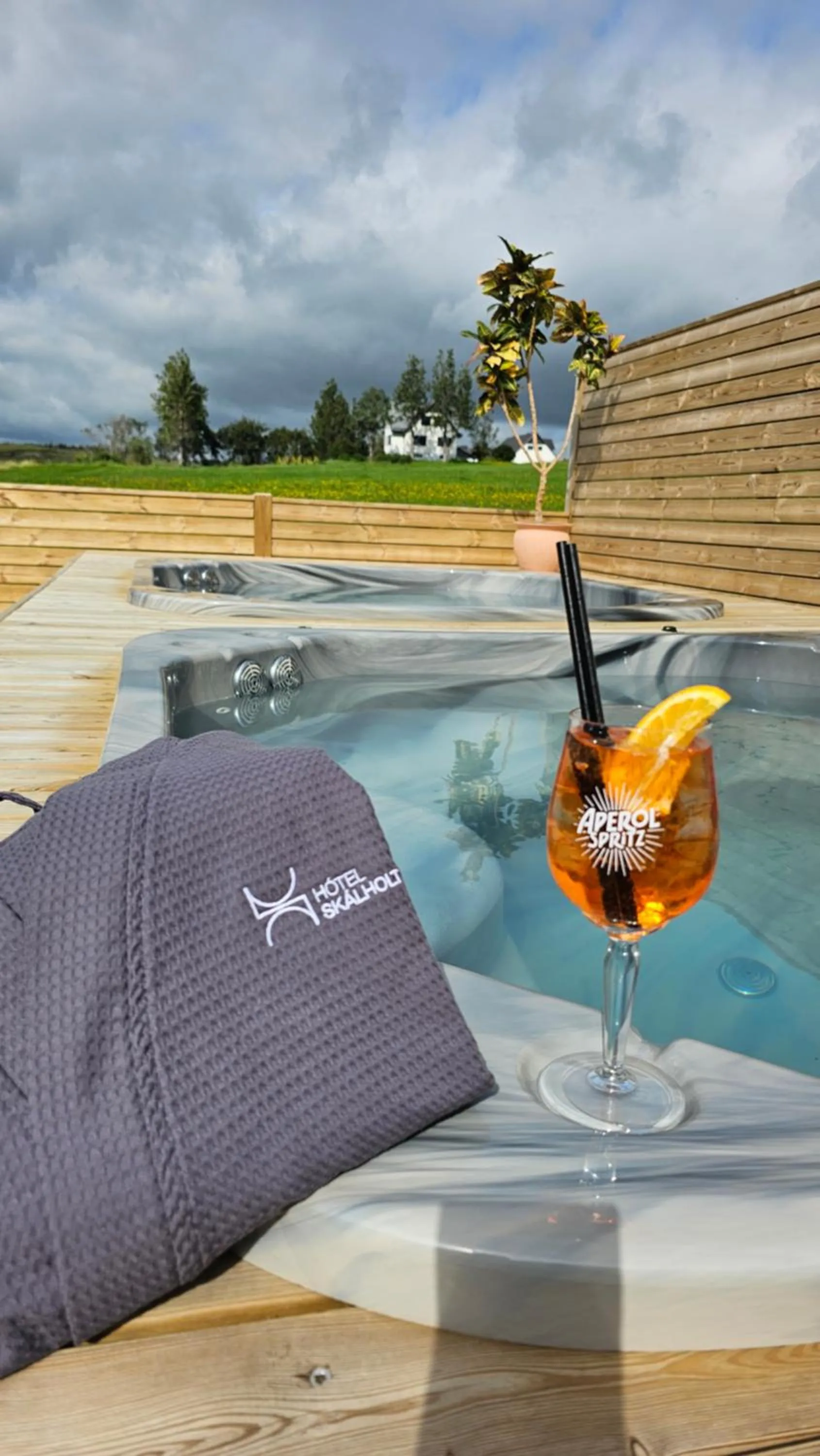 Patio in Hótel Skálholt in Golden Circle