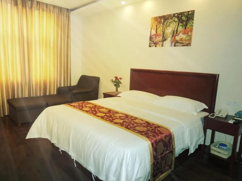 Bed in GreenTree Inn Henan Zhengzhou Chengnan Road Bojue Business Hotel