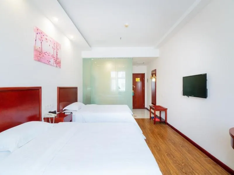 Bed in GreenTree Inn Henan Zhengzhou Chengnan Road Bojue Business Hotel