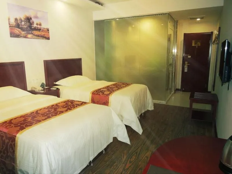 Bed in GreenTree Inn Henan Zhengzhou Chengnan Road Bojue Business Hotel