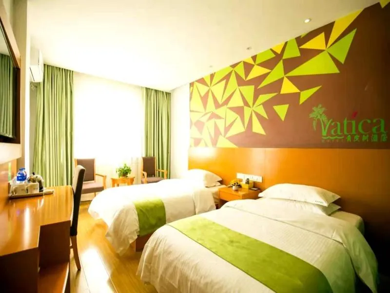 Bed in GreenTree Hospitality Group Ltd Vatica Jiuquan West Han Shengsheng Shengshi Hotel