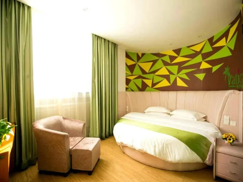 Bed in GreenTree Hospitality Group Ltd Vatica Jiuquan West Han Shengsheng Shengshi Hotel