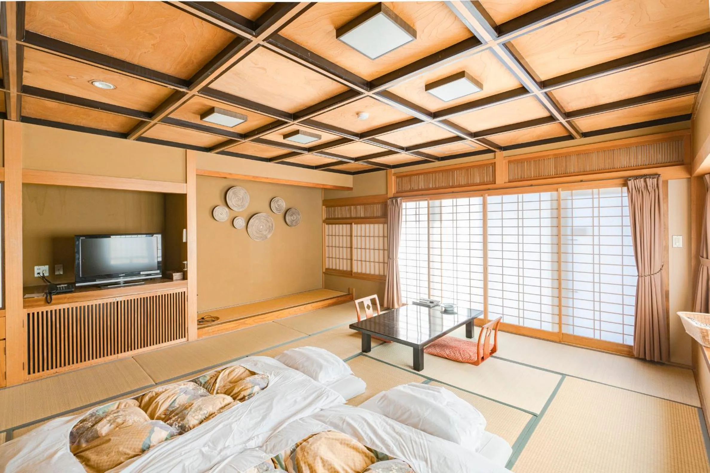 Bed in Hokkawa Onsen Hotel