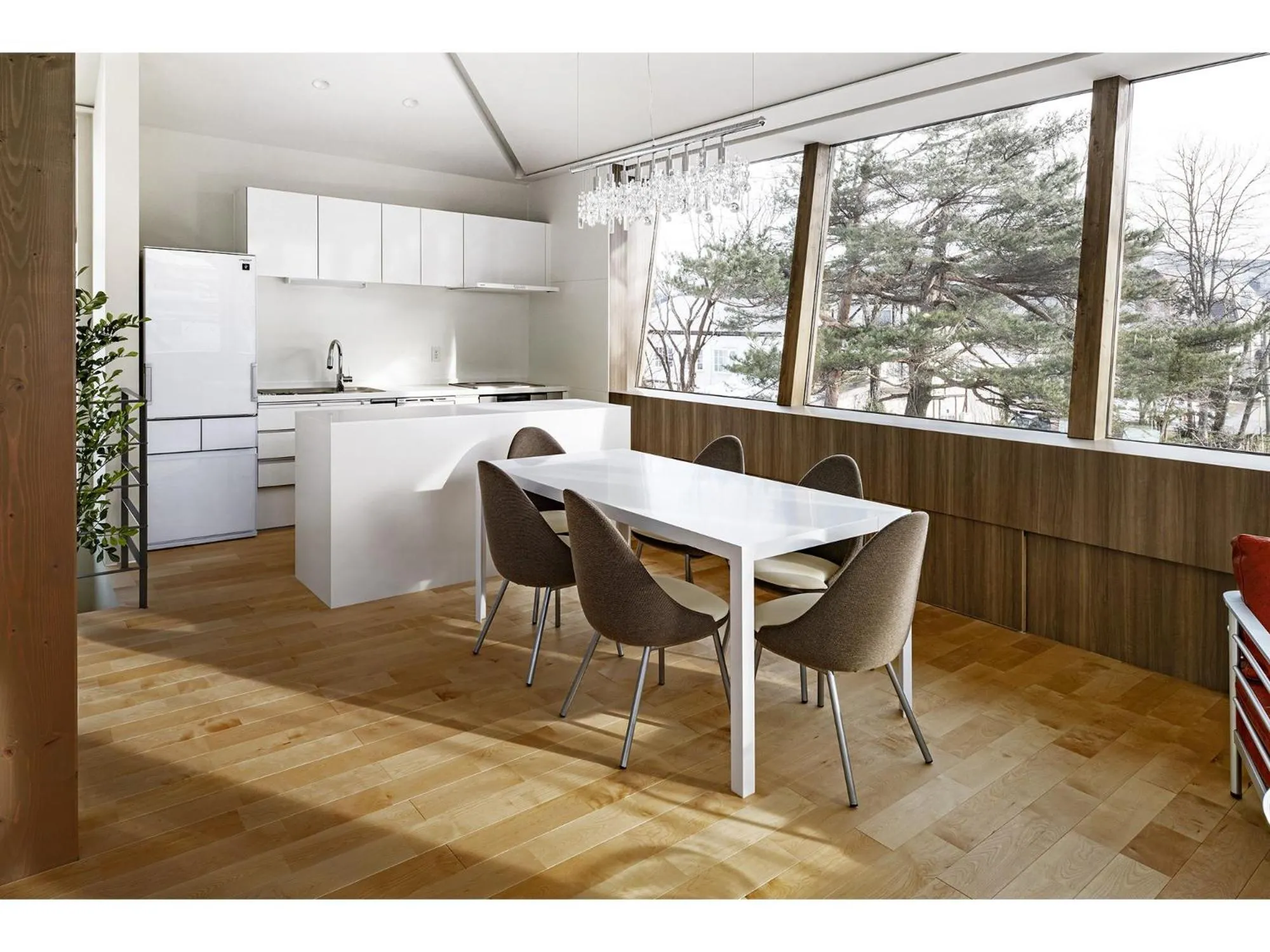 Kitchen or kitchenette in Pension Eastmountain Hakuba