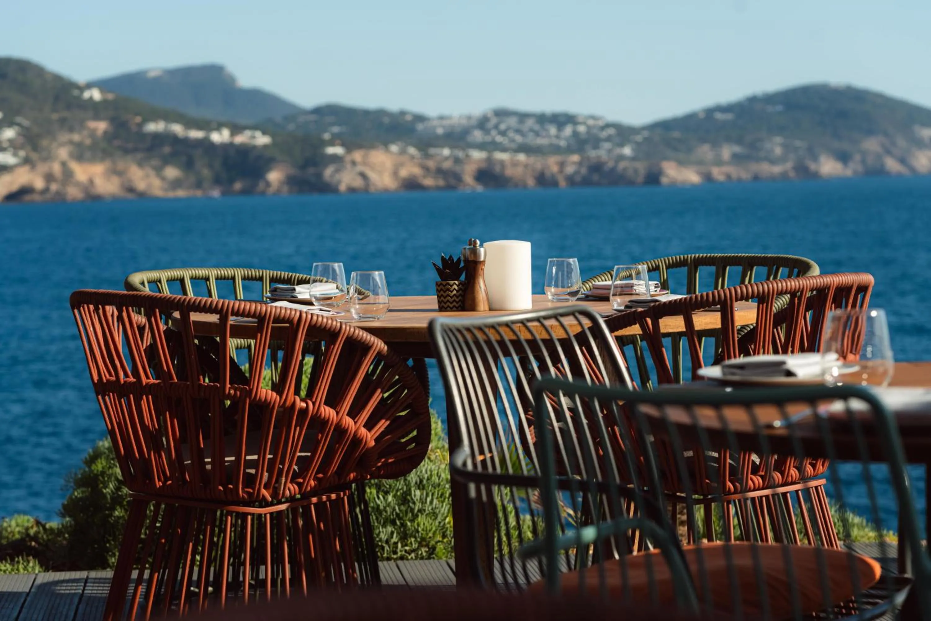 Dining area in 7Pines Resort Ibiza, part of Destination by Hyatt