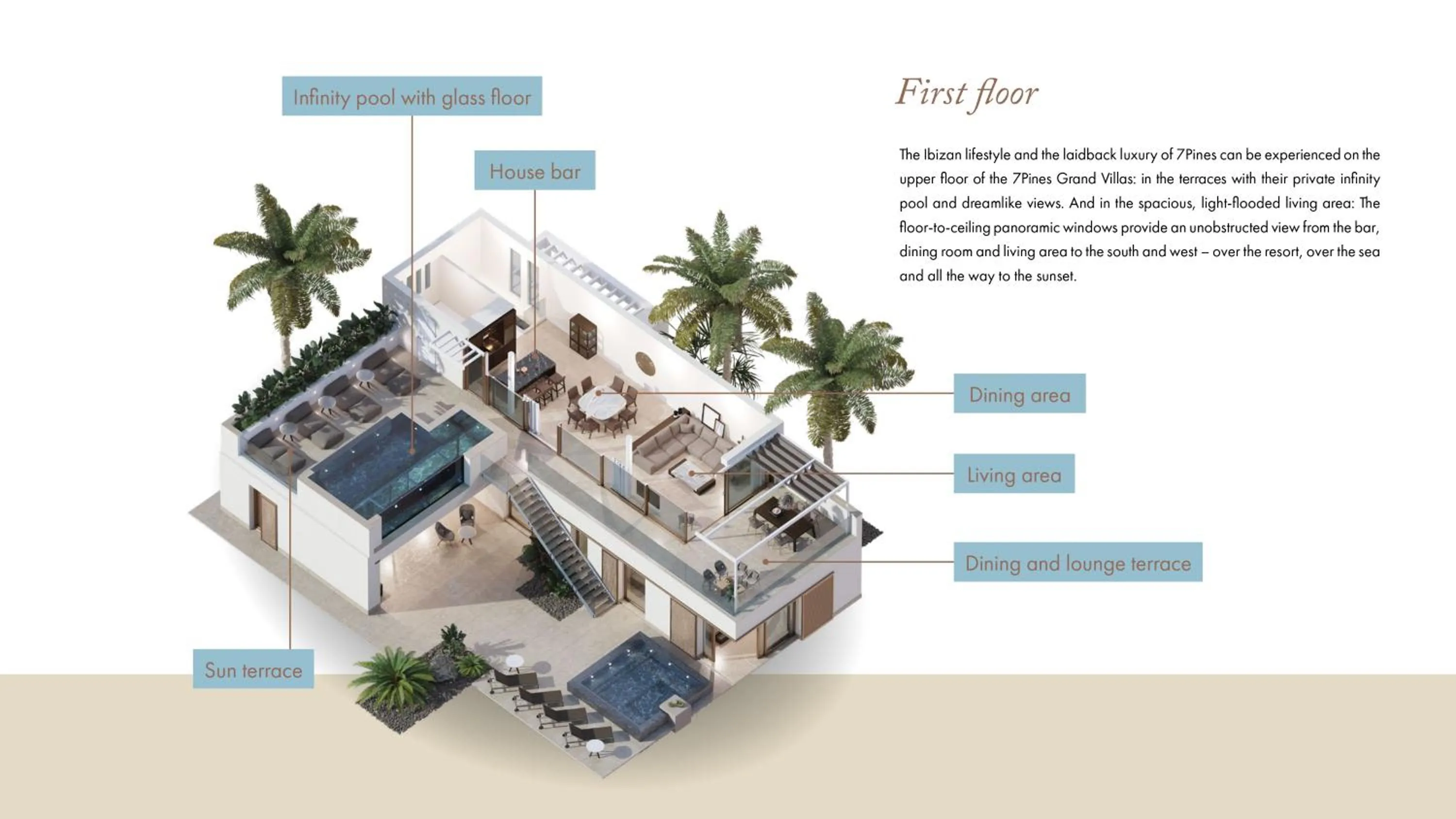 Floor plan in 7Pines Resort Ibiza, part of Destination by Hyatt
