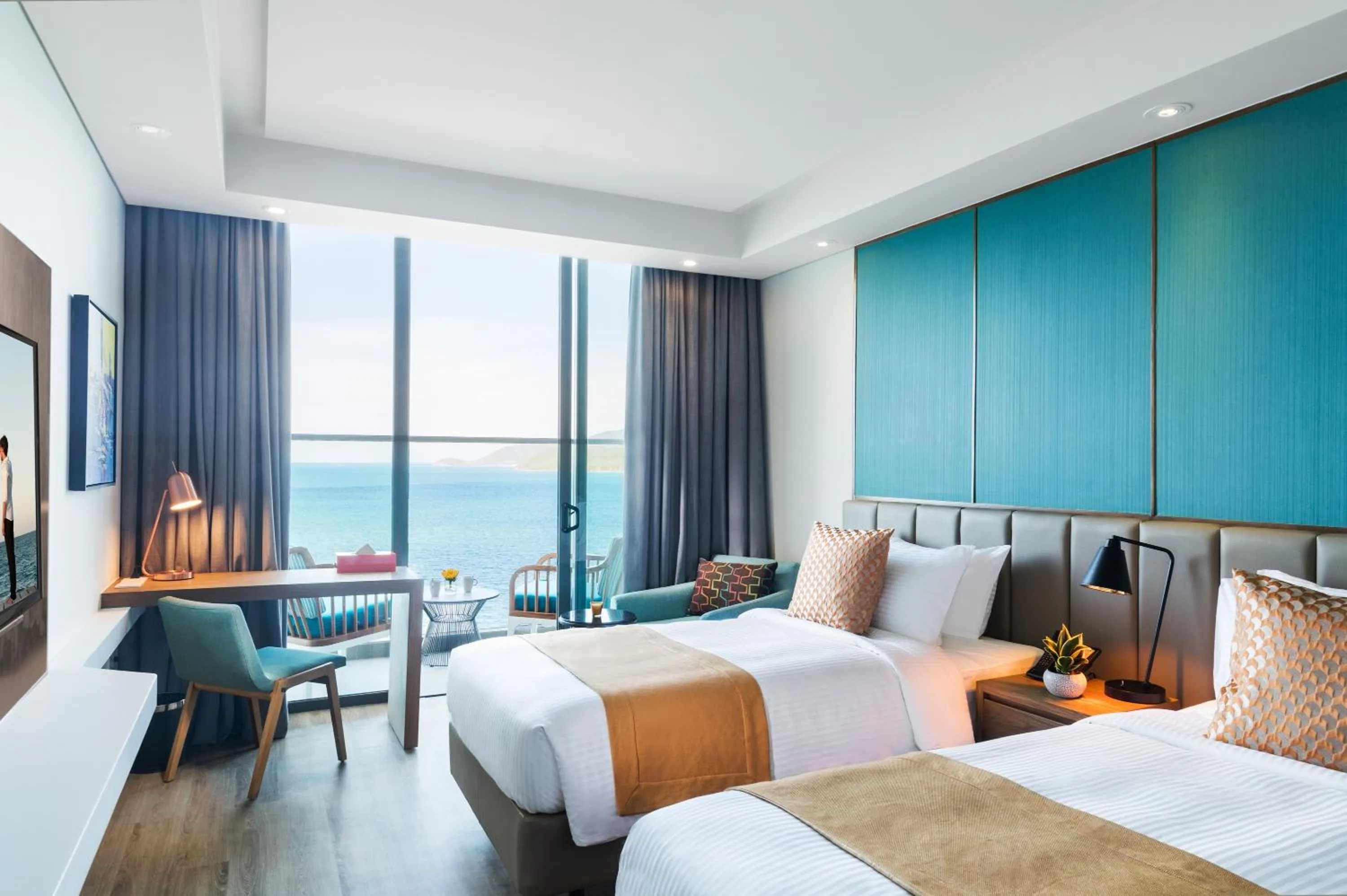Bedroom, Bed in Citadines Bayfront Nha Trang