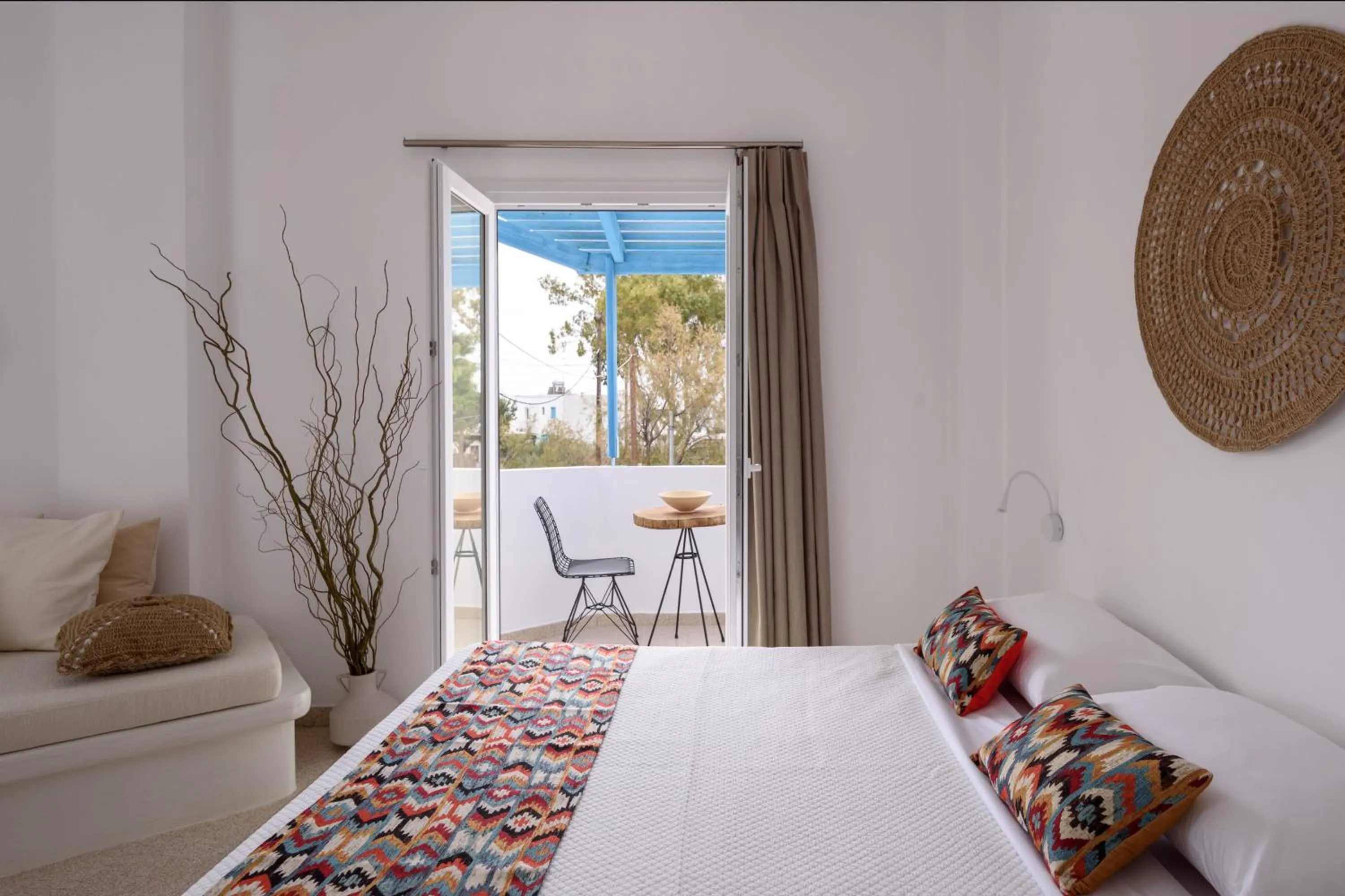 Bed in Cal Day Rooms Santorini