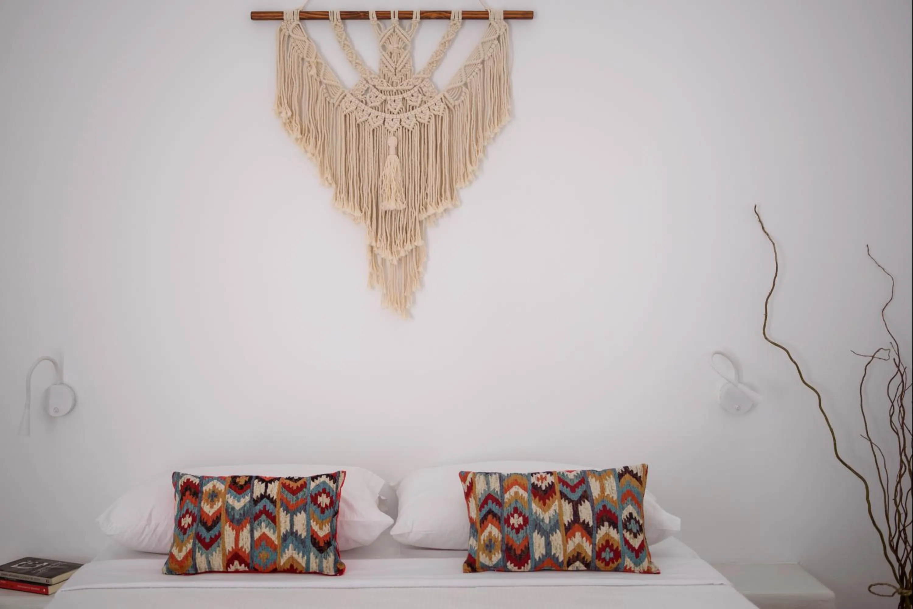 Bed in Cal Day Rooms Santorini