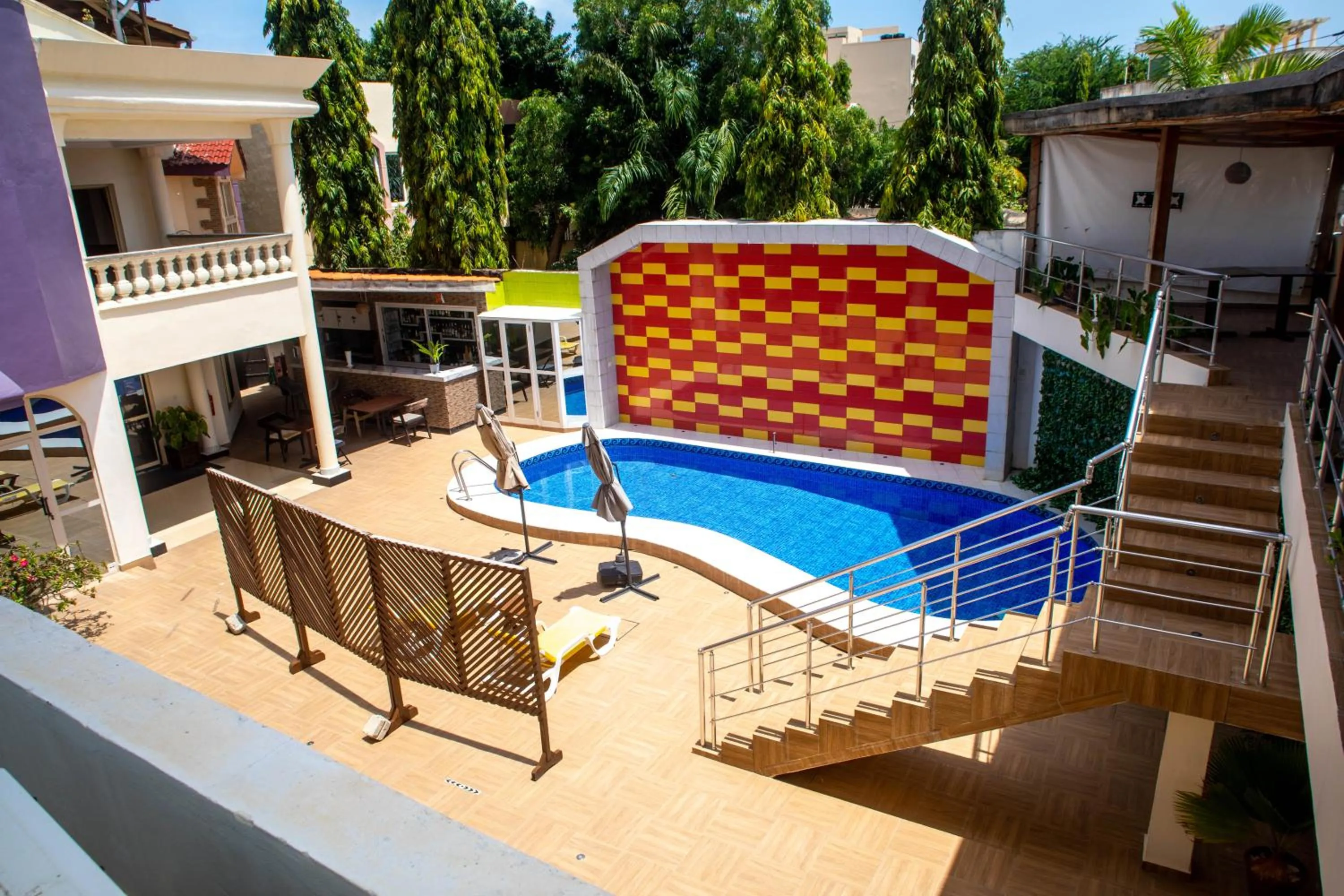 Patio in Hotel Les Orchidées