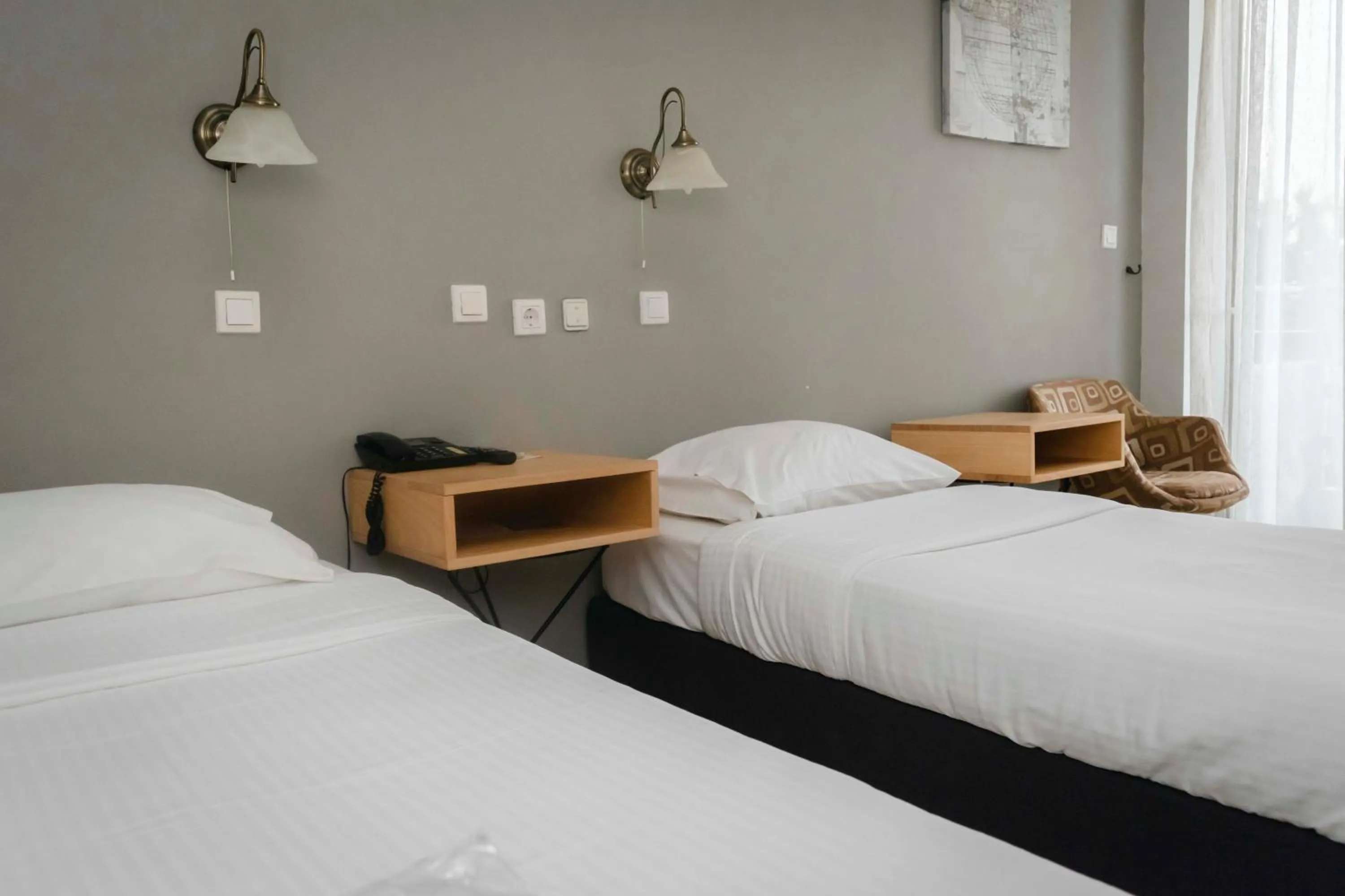 Bed in Messini Hotel