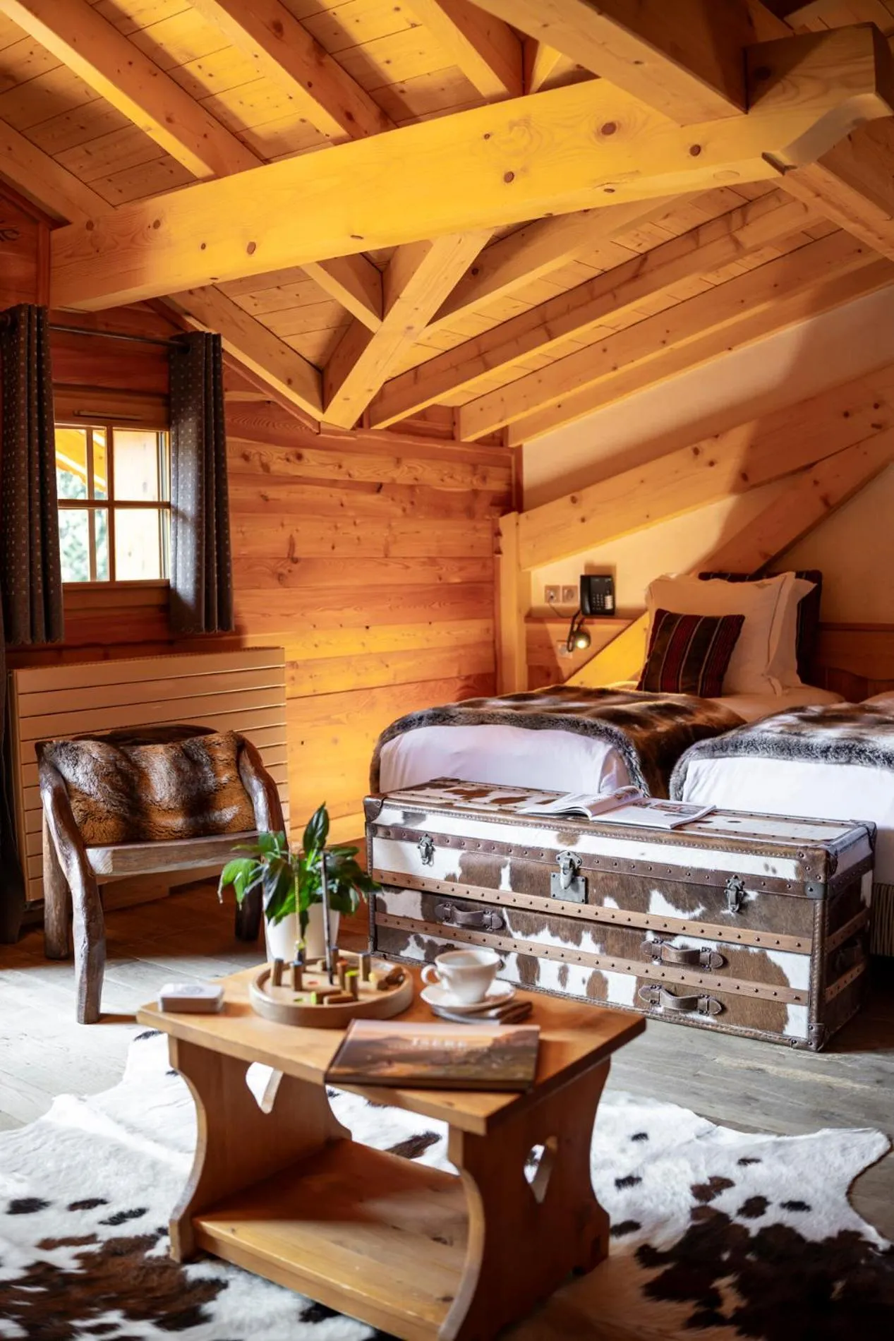 Bed in Hôtel Chalet Mounier