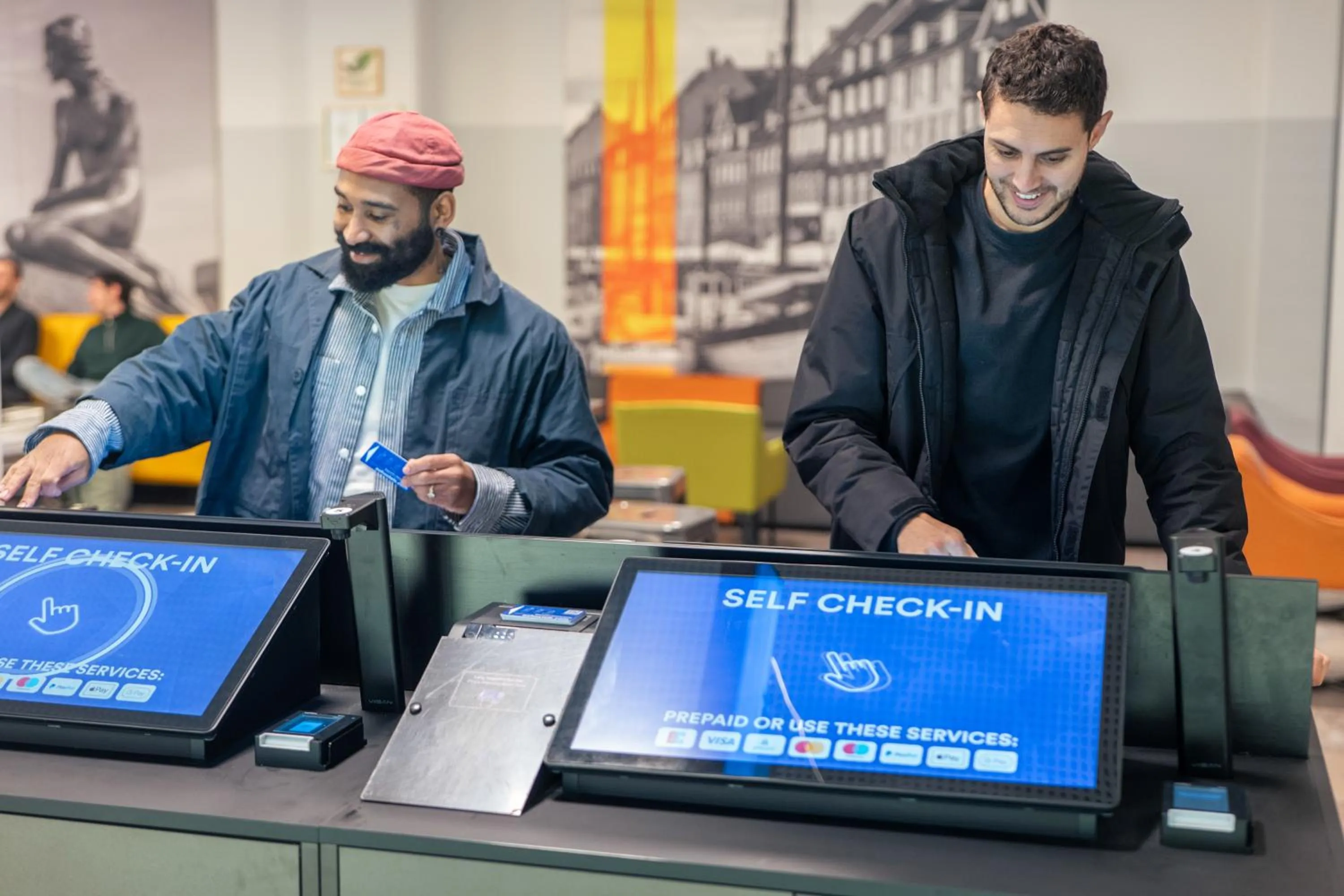 Lobby or reception in a&o Copenhagen Nørrebro