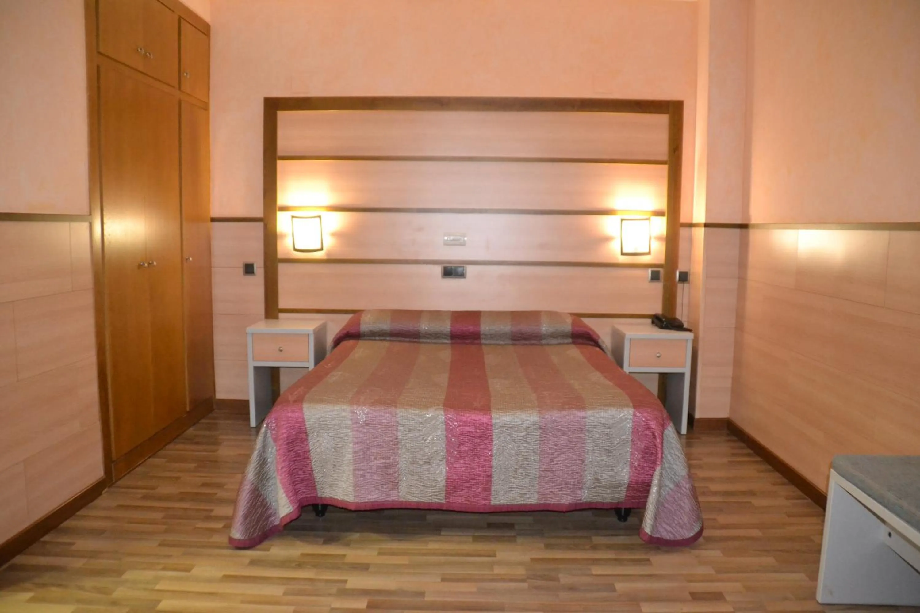 Decorative detail, Bed in Hotel Pio XII Jumilla