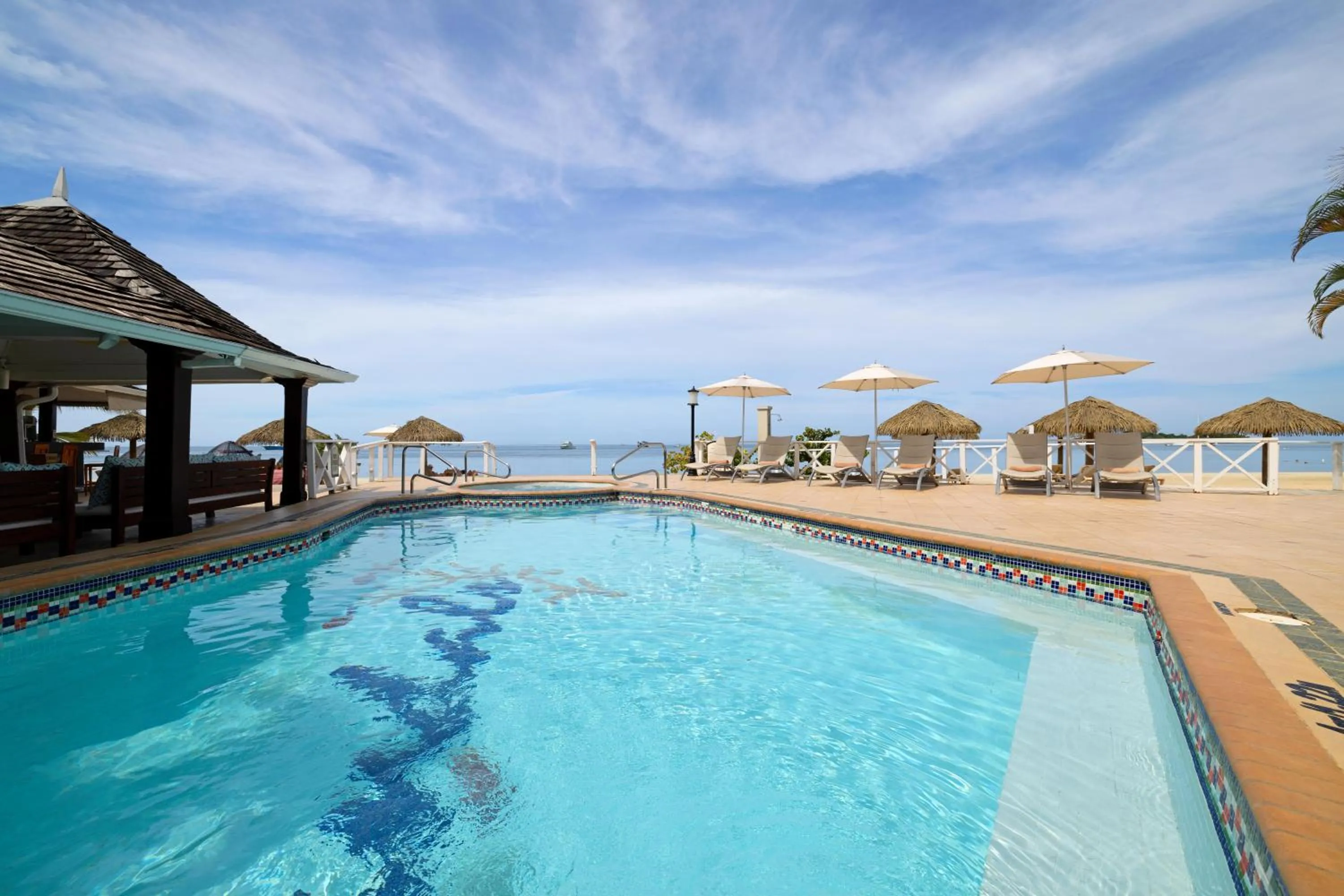 Swimming pool in Sandals Negril Beach All Inclusive Resort and Spa - Couples Only