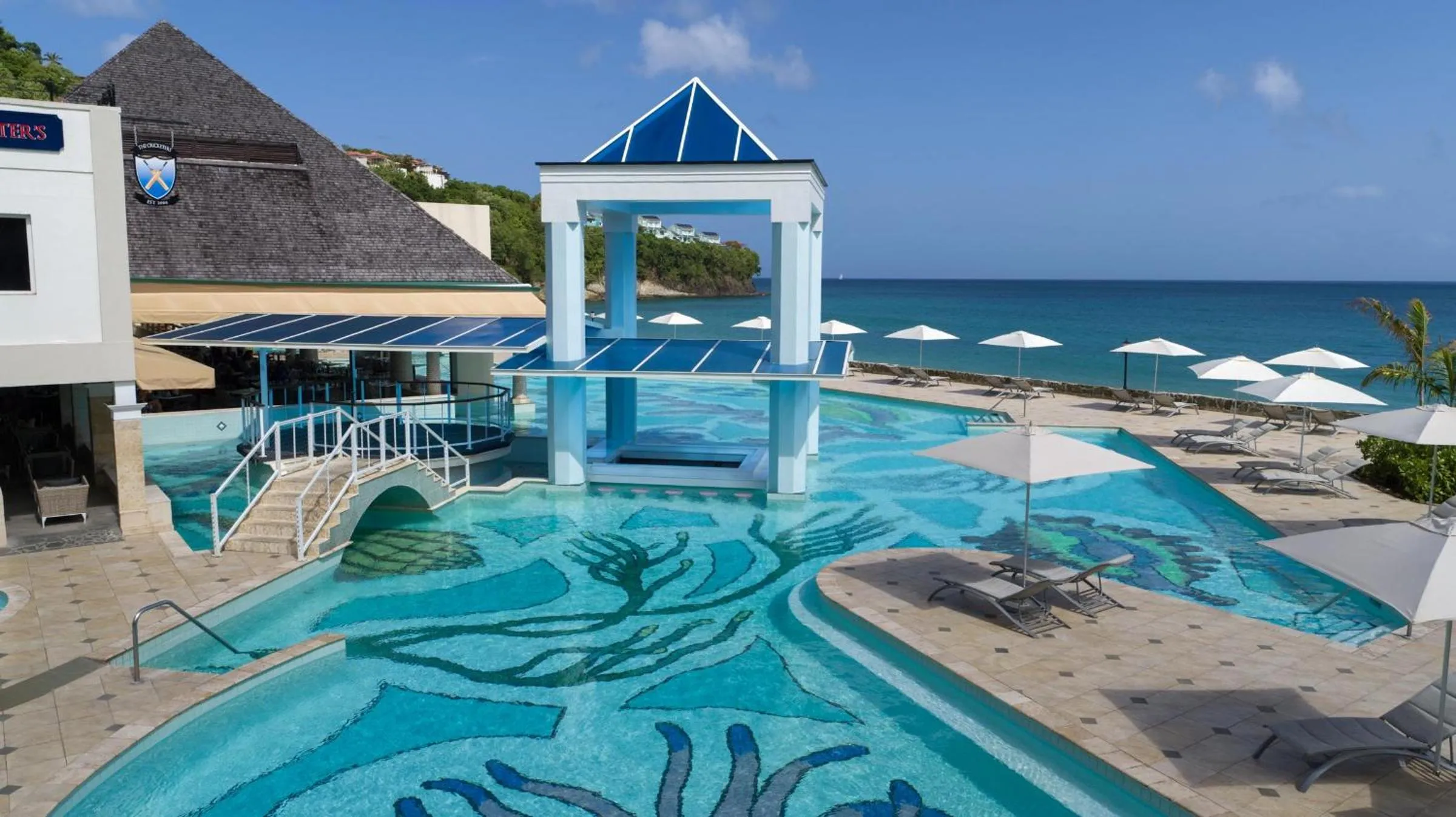 Swimming pool in Sandals Regency La Toc All Inclusive Resort and Spa - Couples Only