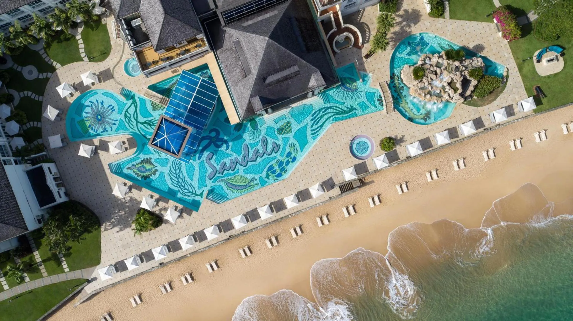 Swimming pool in Sandals Regency La Toc All Inclusive Resort and Spa - Couples Only