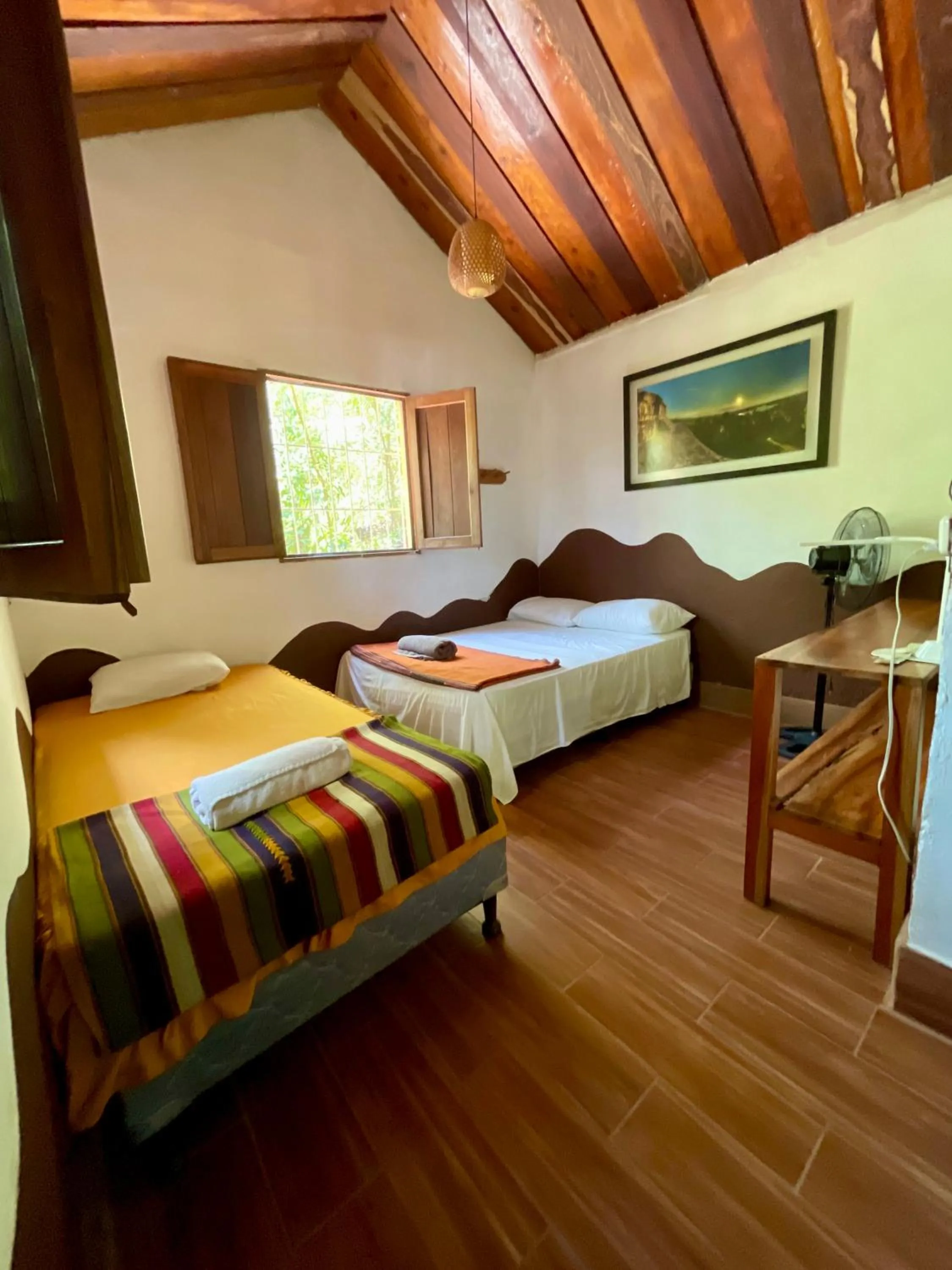 Garden, Bed in Hotel Mon Ami