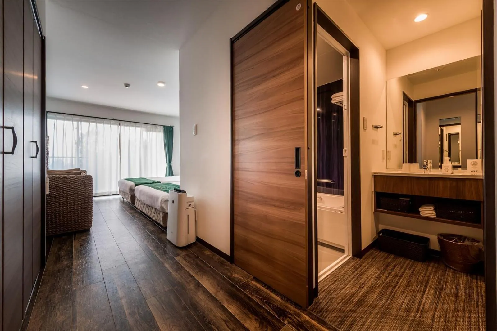 Bathroom, Bed in The Peridot Smart Hotel Tancha Ward