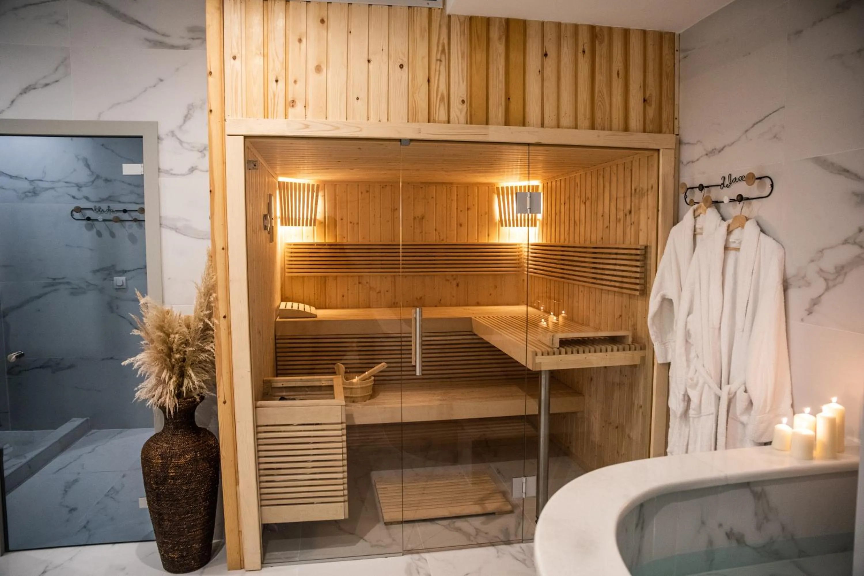 Sauna in Lagaria Apartments