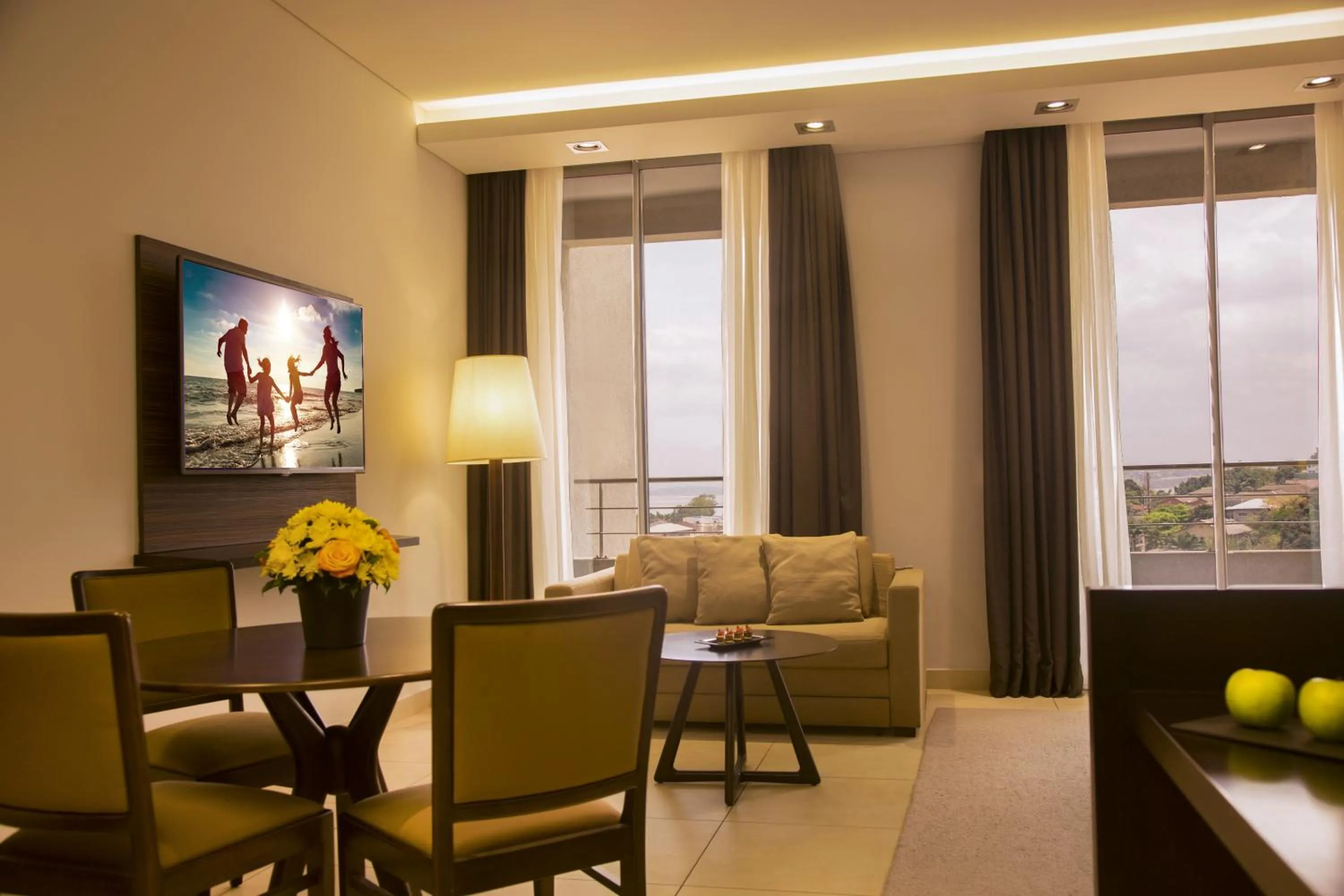 Living room in Kin Plaza Arjaan by Rotana