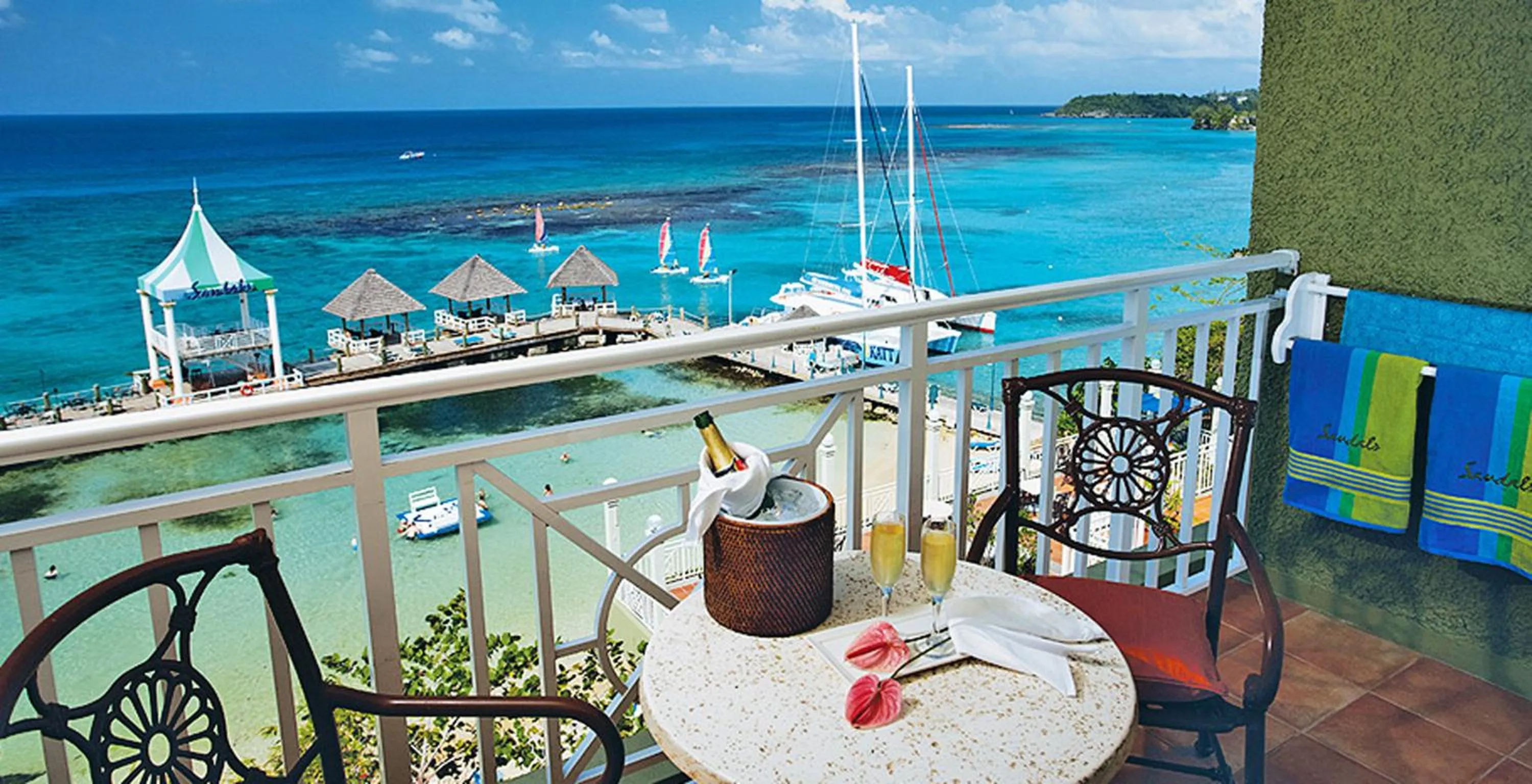 Riviera Honeymoon Beachfront Penthouse Club Level in Sandals Ochi Beach All Inclusive Resort - Couples Only