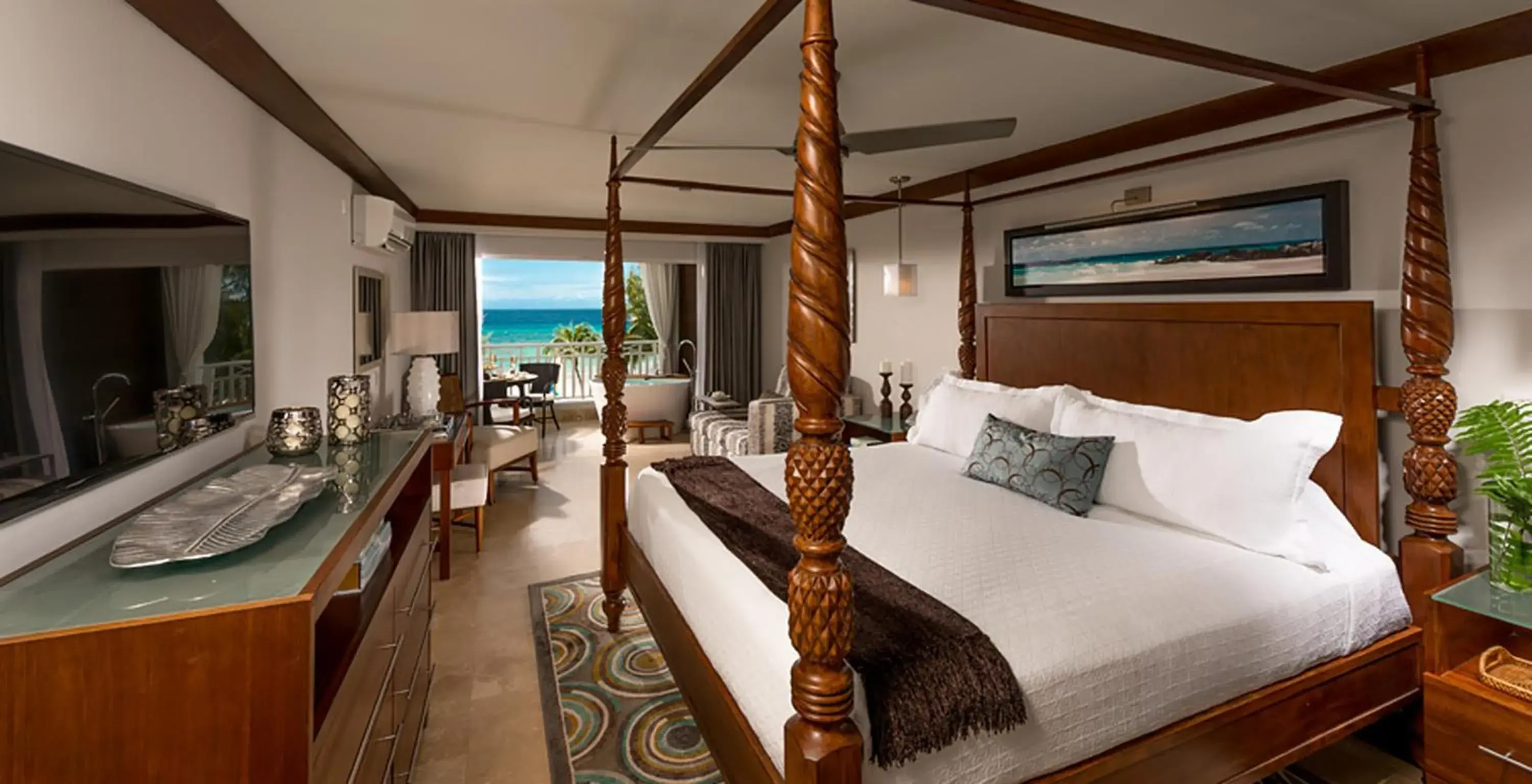 Beachfront Penthouse Club Level Suite with Balcony Tranquility Soaking Tub in Sandals Barbados All Inclusive - Couples Only Beachfront Penthouse Club Level Suite with Balcony Tranquility Soaking Tub in Sandals Barbados All Inclusive - Couples Only